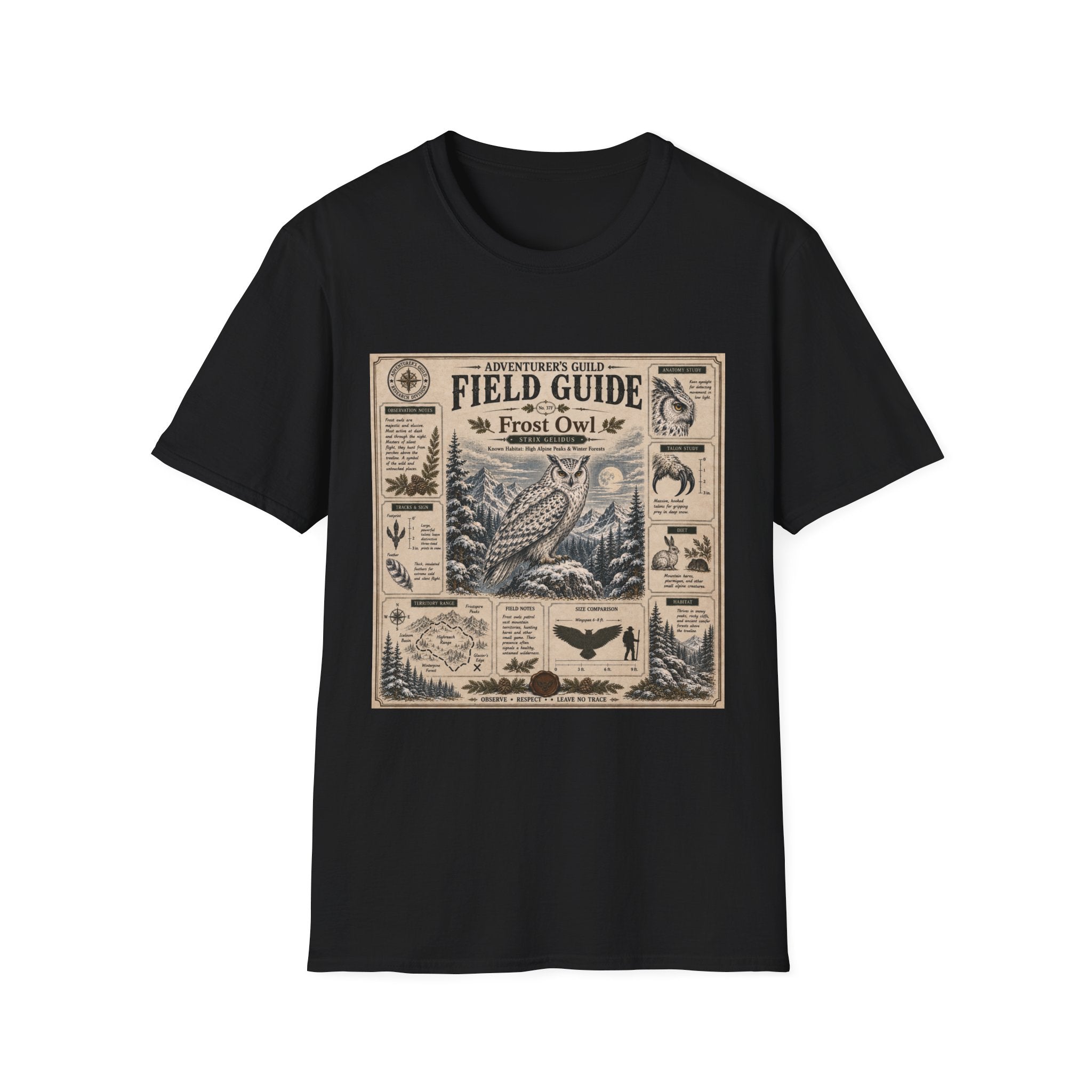 Frost Owl Field Guide Poster T-Shirt