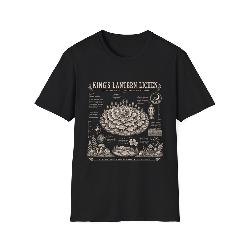 King’s Lantern Lichen Herbarium Plate T-Shirt