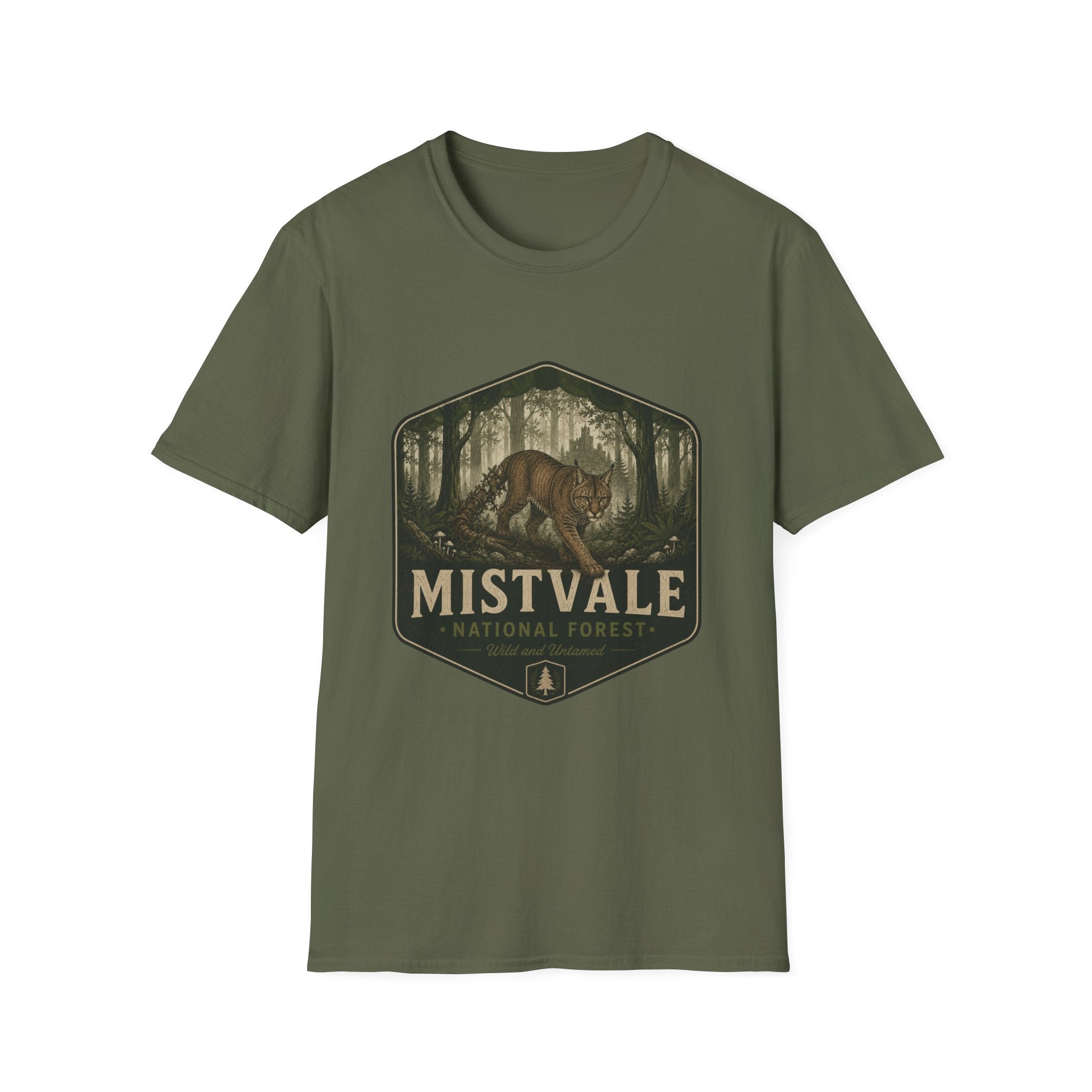 Mistvale National Forest Briar Cat Patch T-Shirt