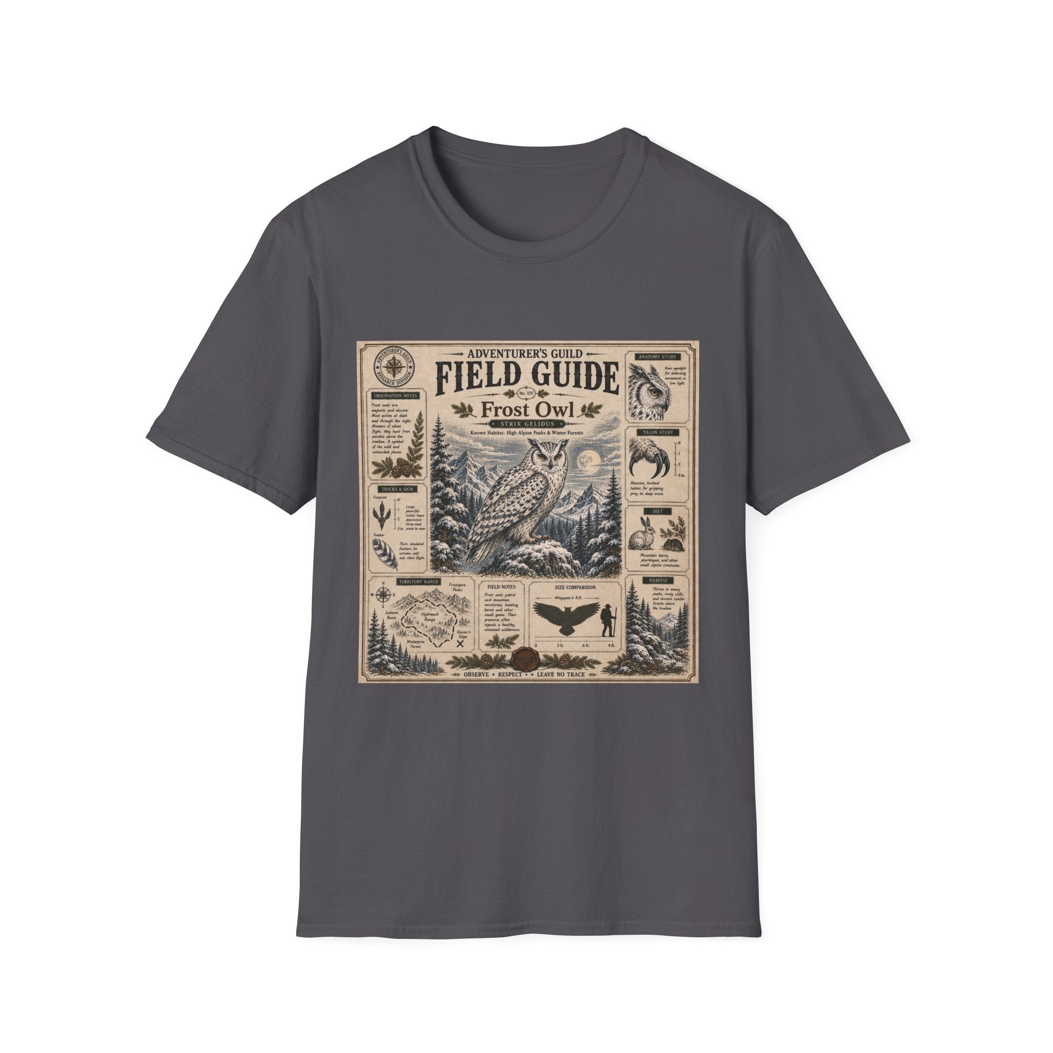 Frost Owl Field Guide Poster T-Shirt