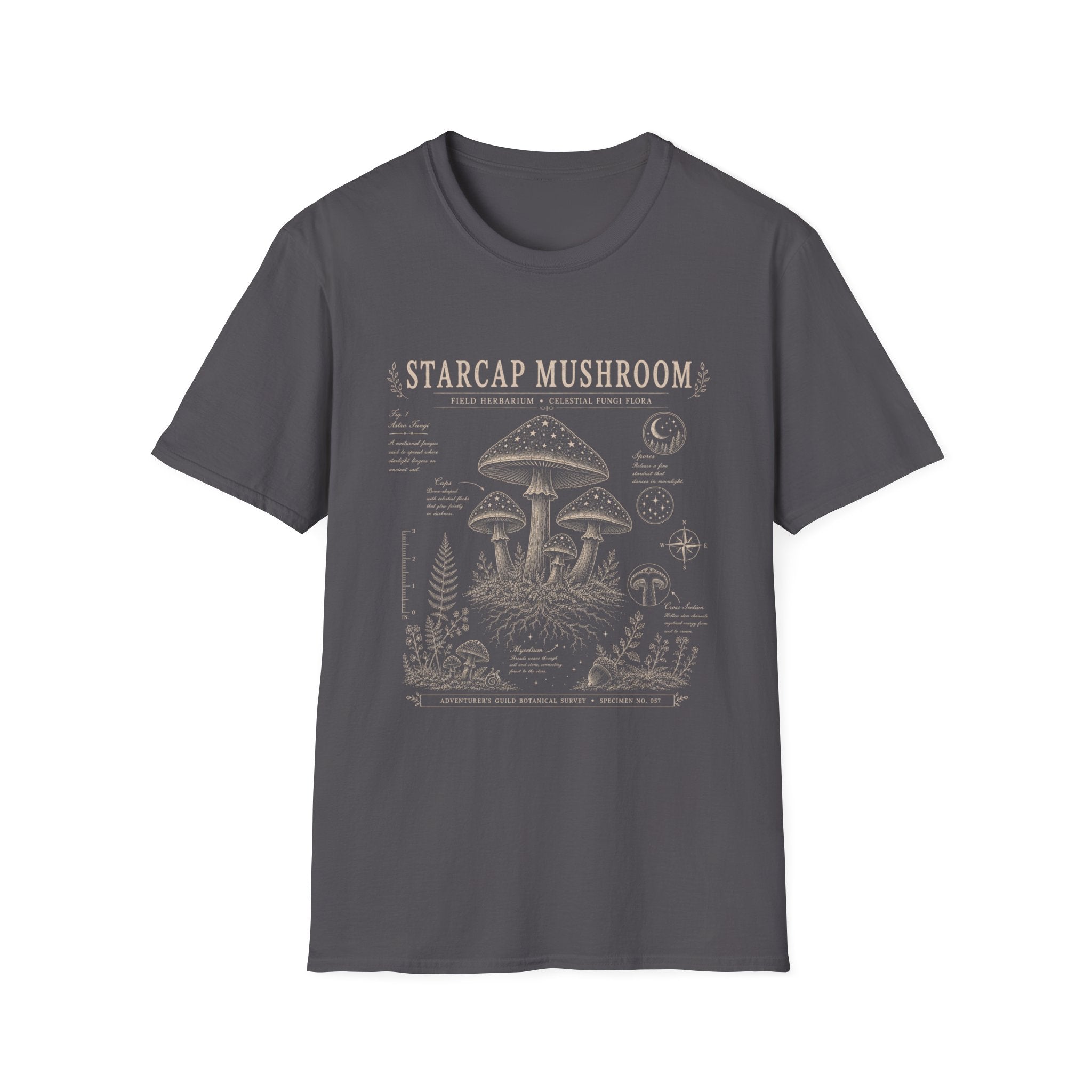 Starcap Mushroom Herbarium Plate T-Shirt