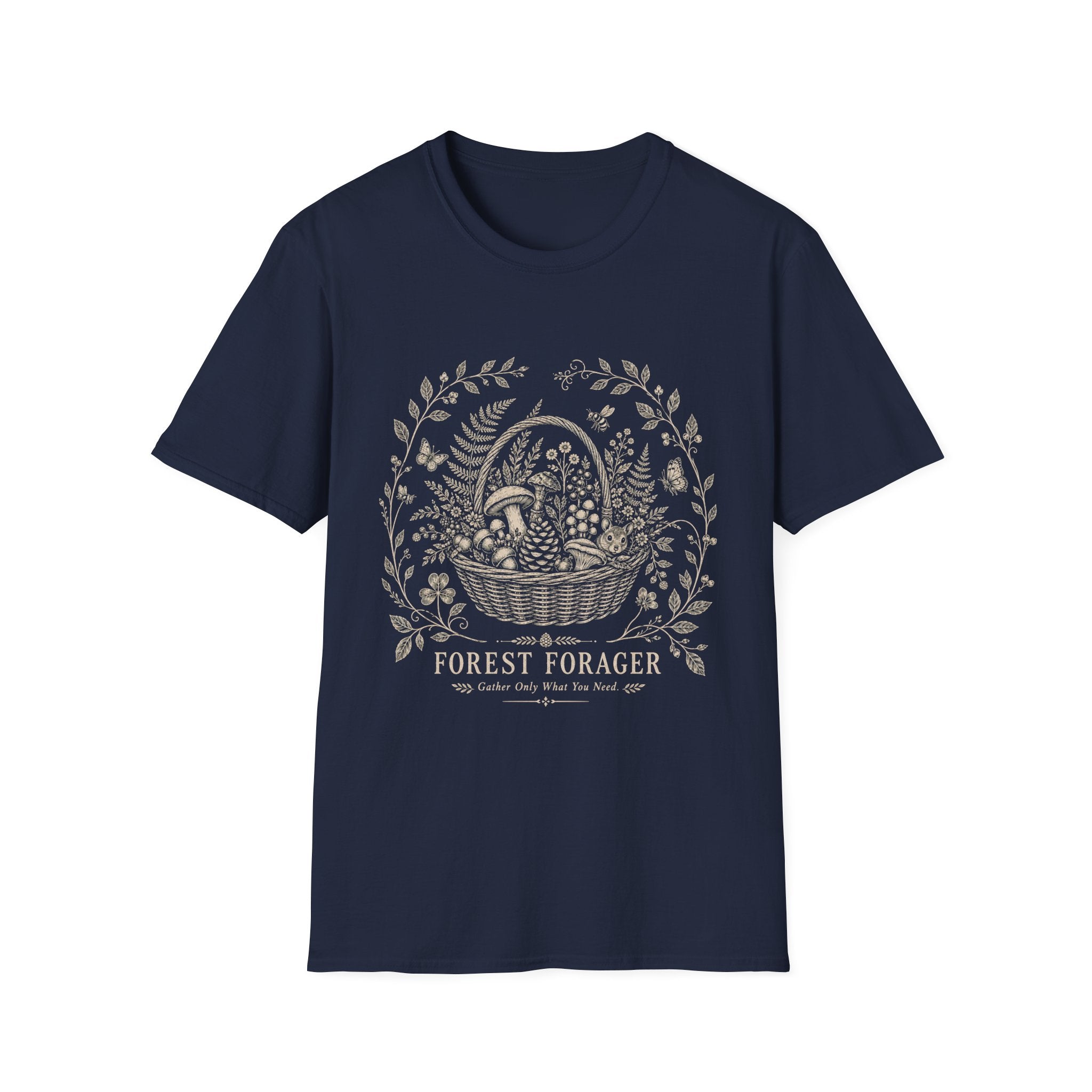 Forest Forager Botanical Emblem T-Shirt