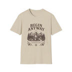 Begin Anyway Lantern & Mountains T-Shirt