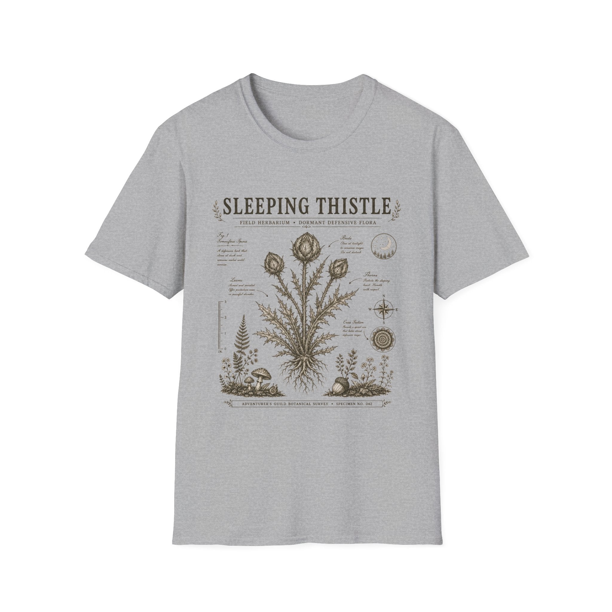 Sleeping Thistle Herbarium Plate T-Shirt