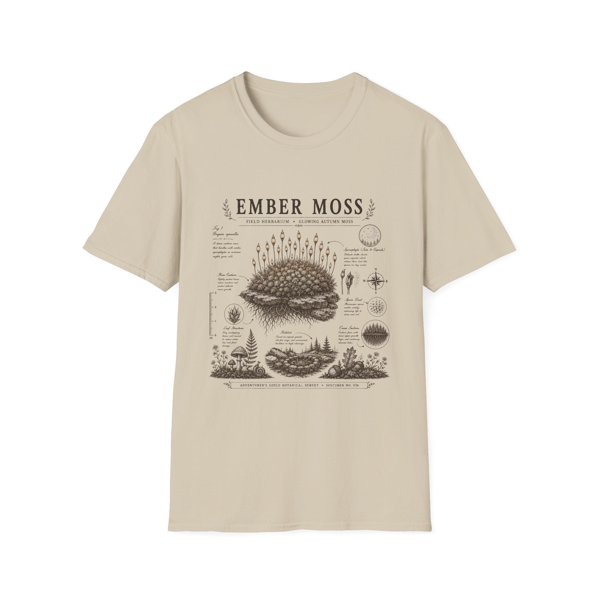 Ember Moss Herbarium Plate T-Shirt