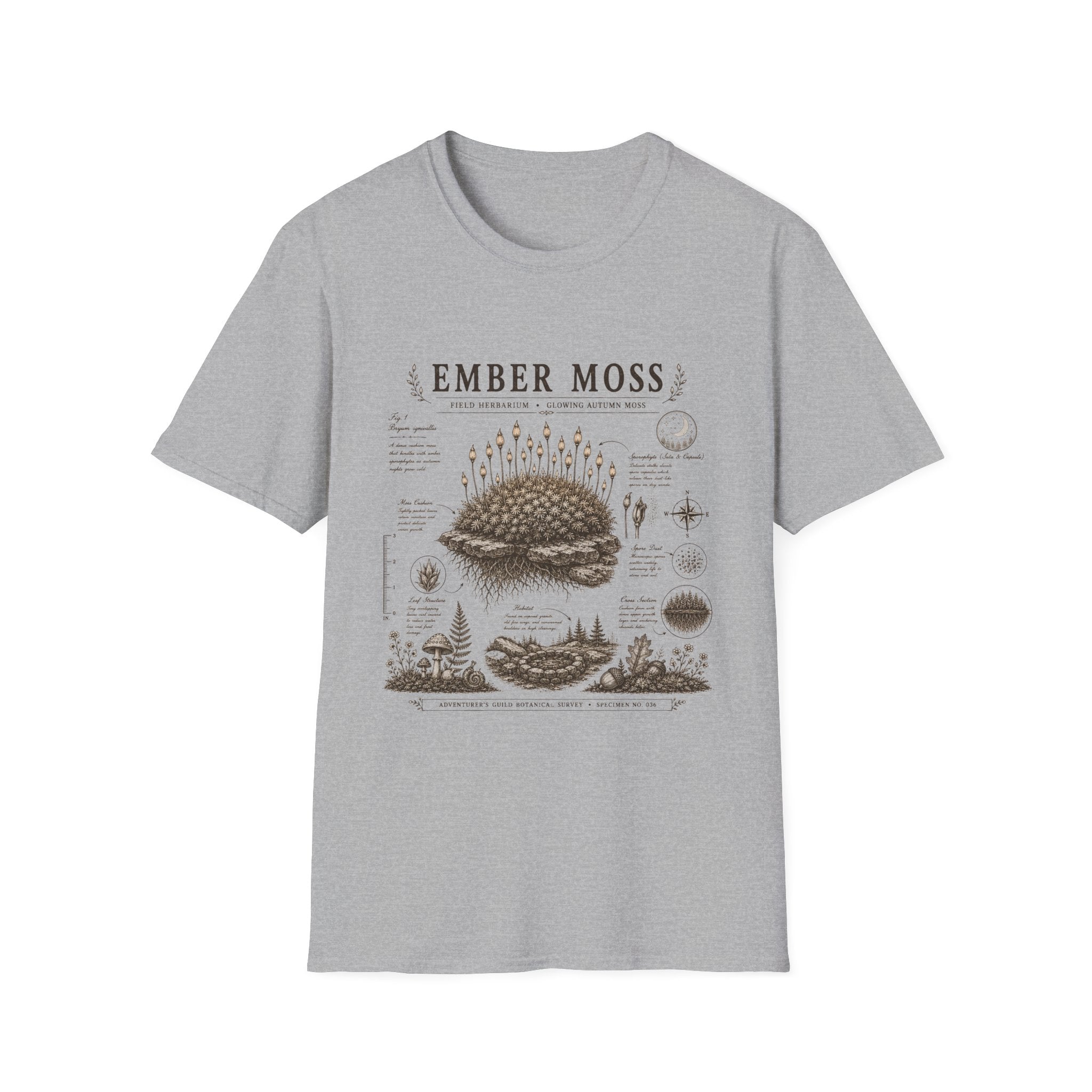 Ember Moss Herbarium Plate T-Shirt