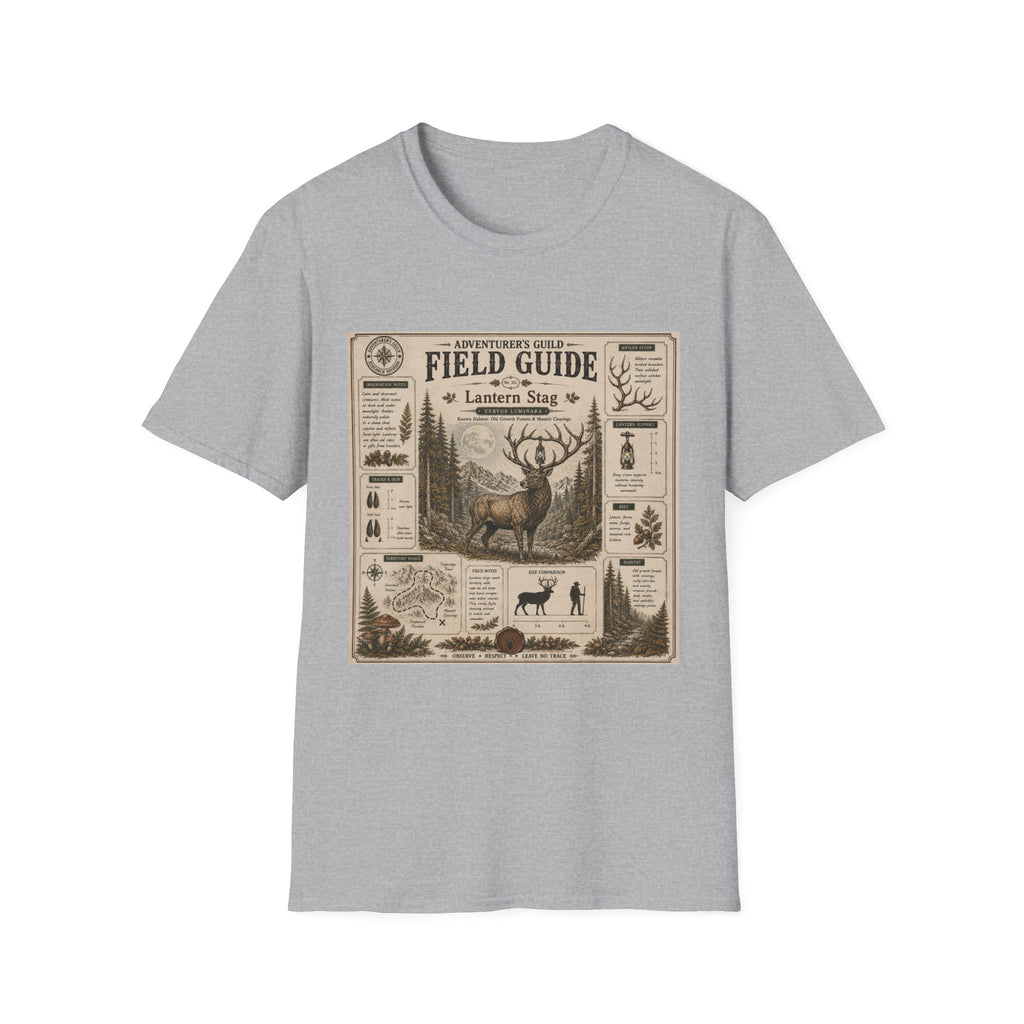 Lantern Stag Field Guide Poster T-Shirt