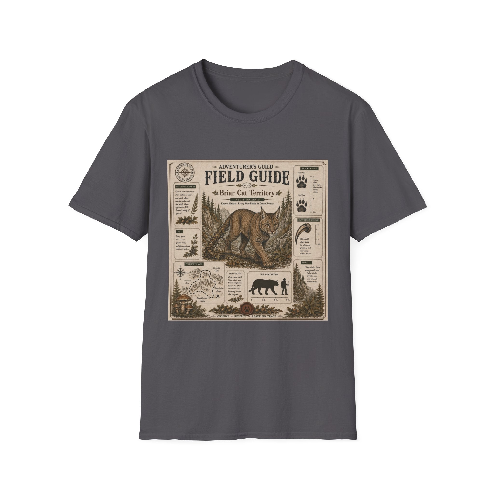 Briar Cat Field Guide Poster T-Shirt