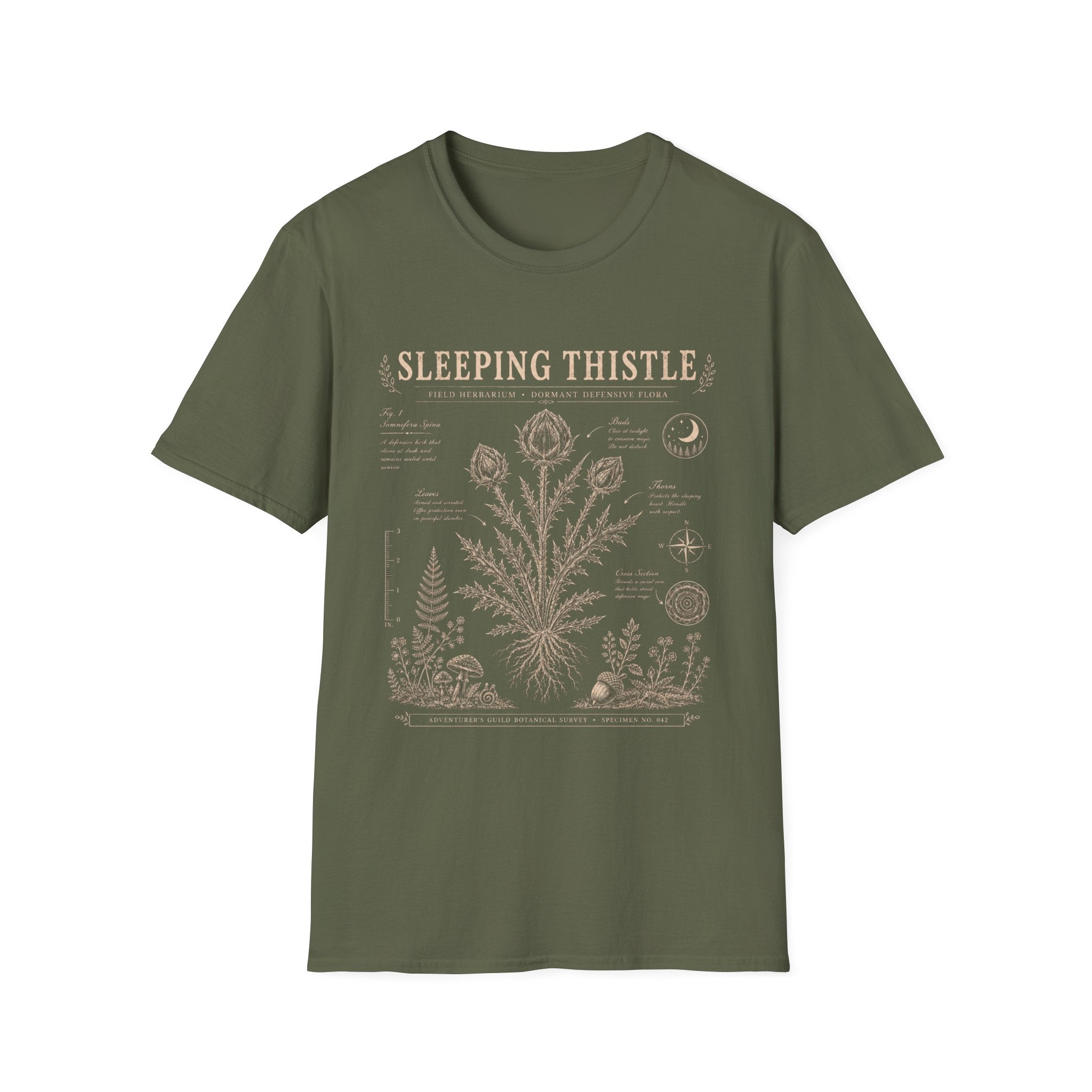Sleeping Thistle Herbarium Plate T-Shirt