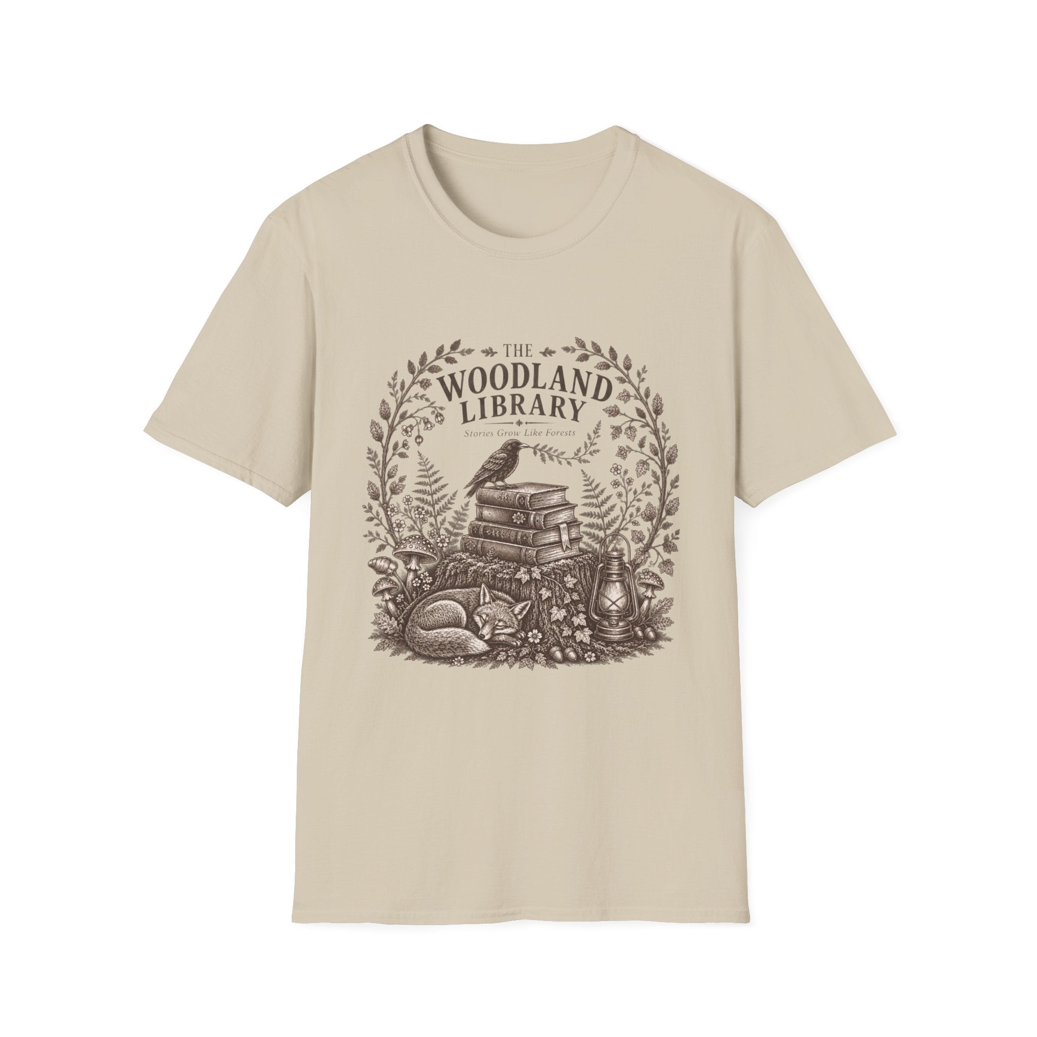 Woodland Library Engraving T-Shirt