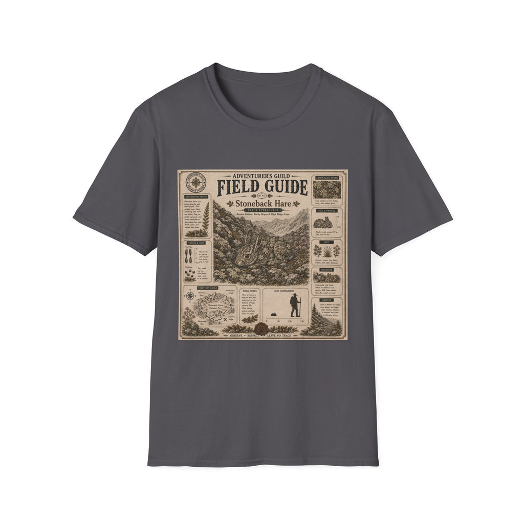 Stoneback Hare Field Guide Poster T-Shirt