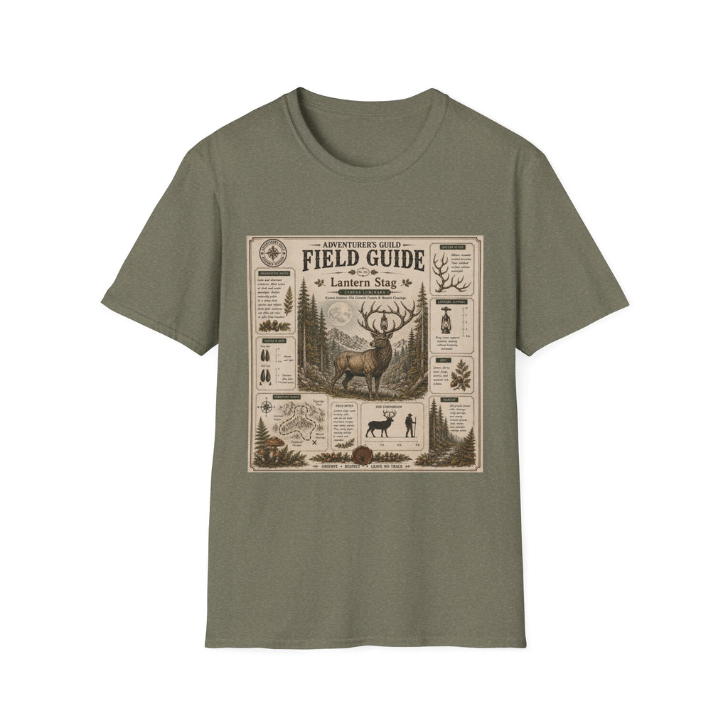 Lantern Stag Field Guide Poster T-Shirt