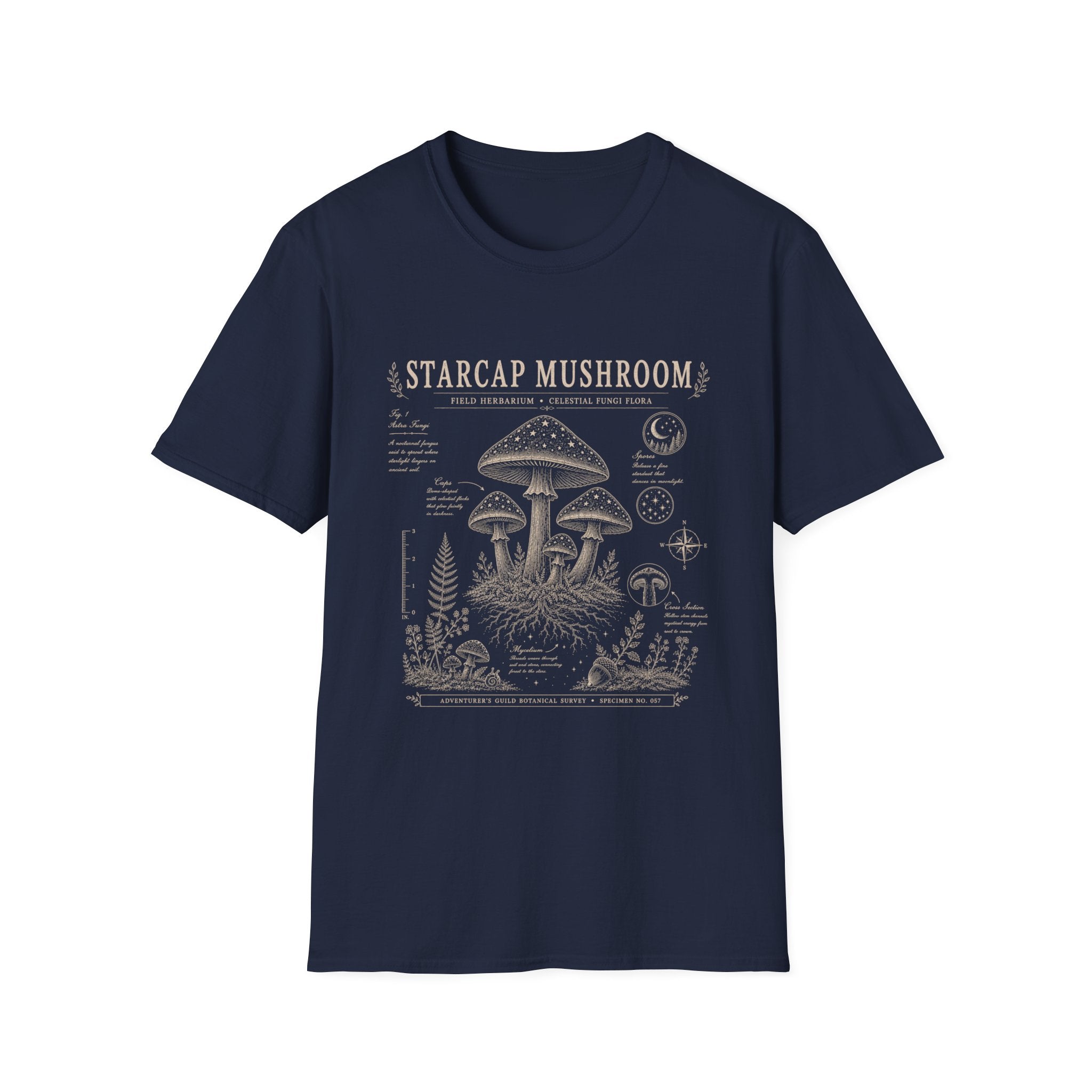 Starcap Mushroom Herbarium Plate T-Shirt