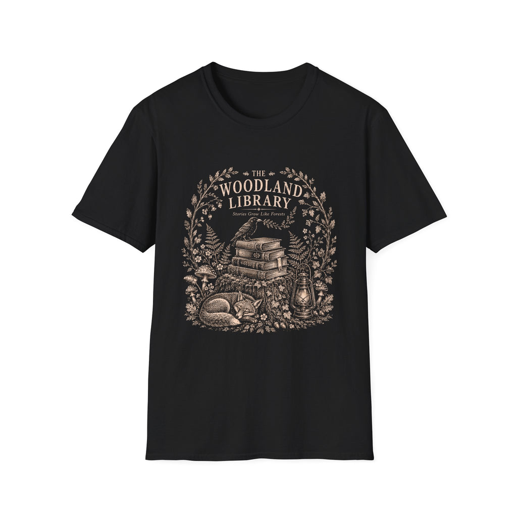 Woodland Library Engraving T-Shirt