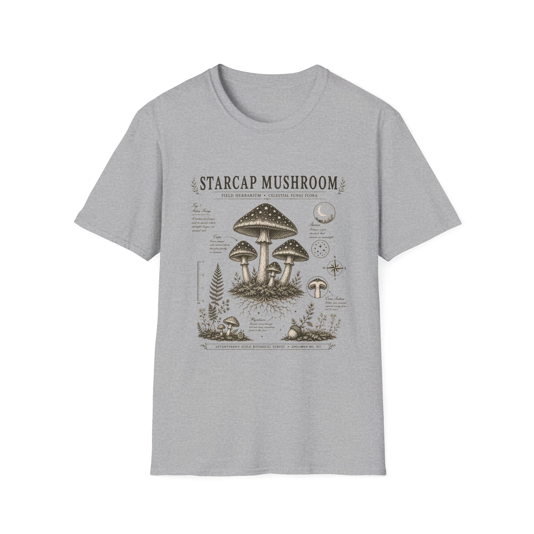 Starcap Mushroom Herbarium Plate T-Shirt