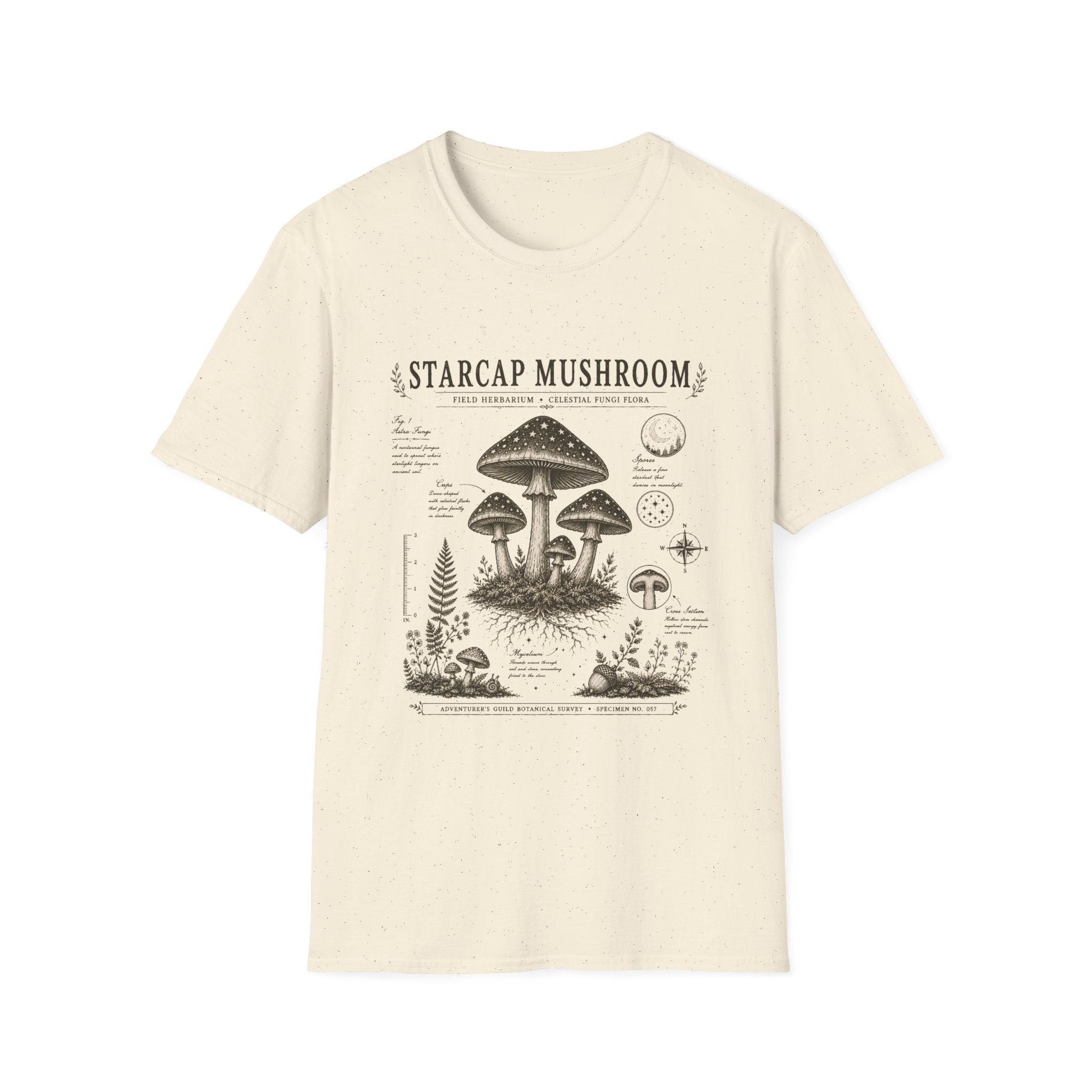 Starcap Mushroom Herbarium Plate T-Shirt