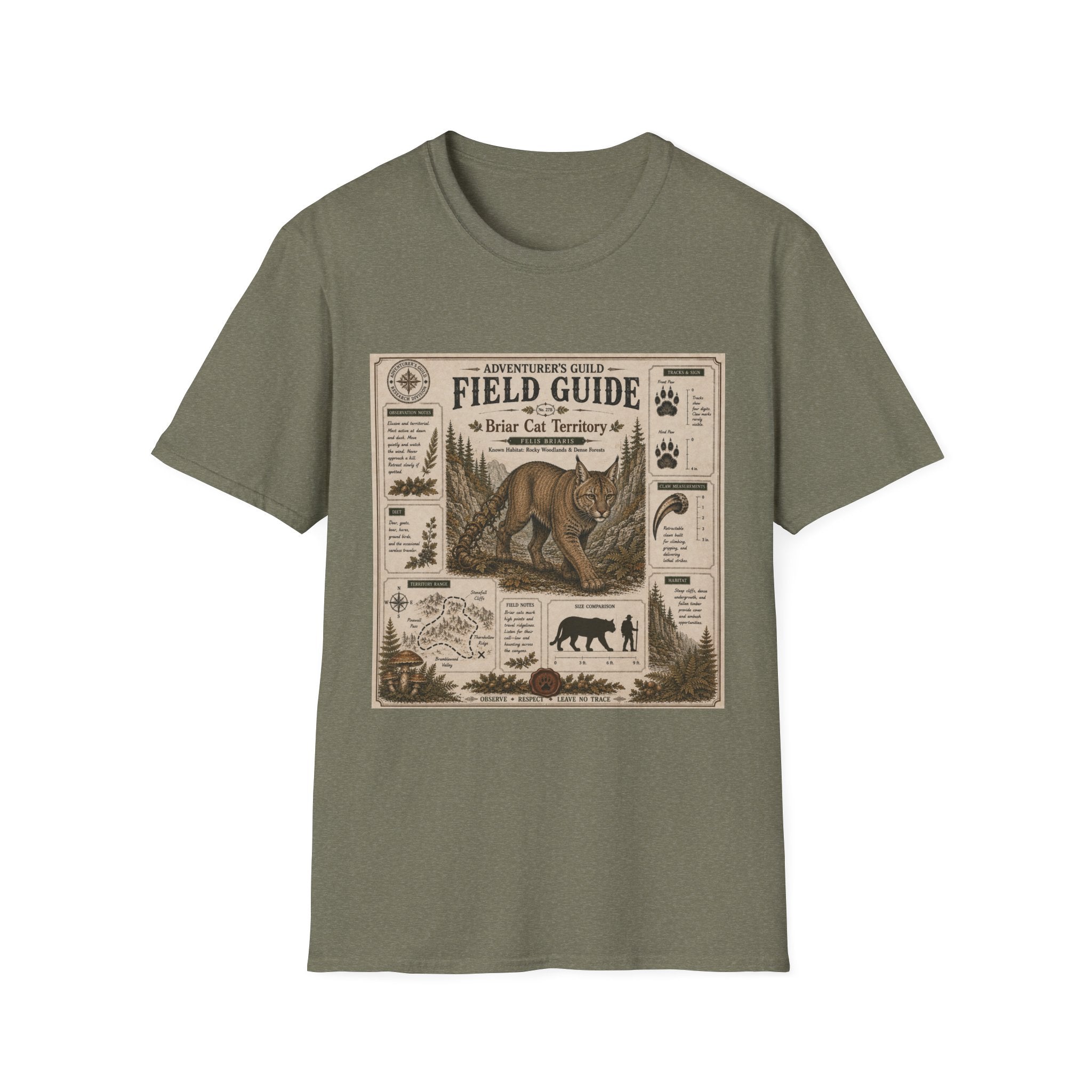 Briar Cat Field Guide Poster T-Shirt