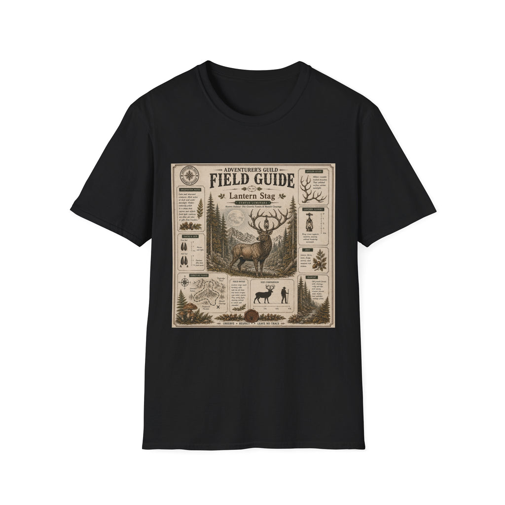 Lantern Stag Field Guide Poster T-Shirt