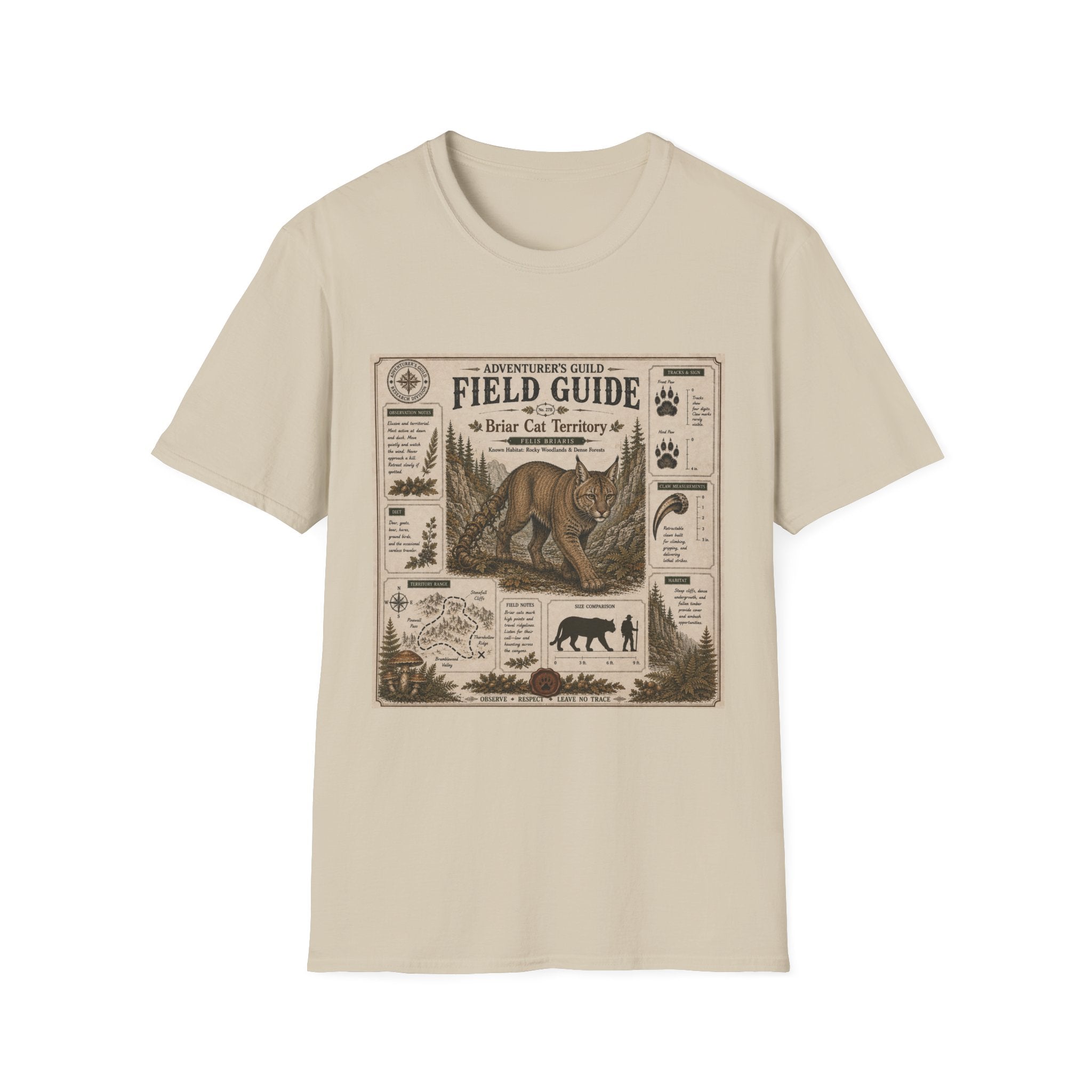 Briar Cat Field Guide Poster T-Shirt