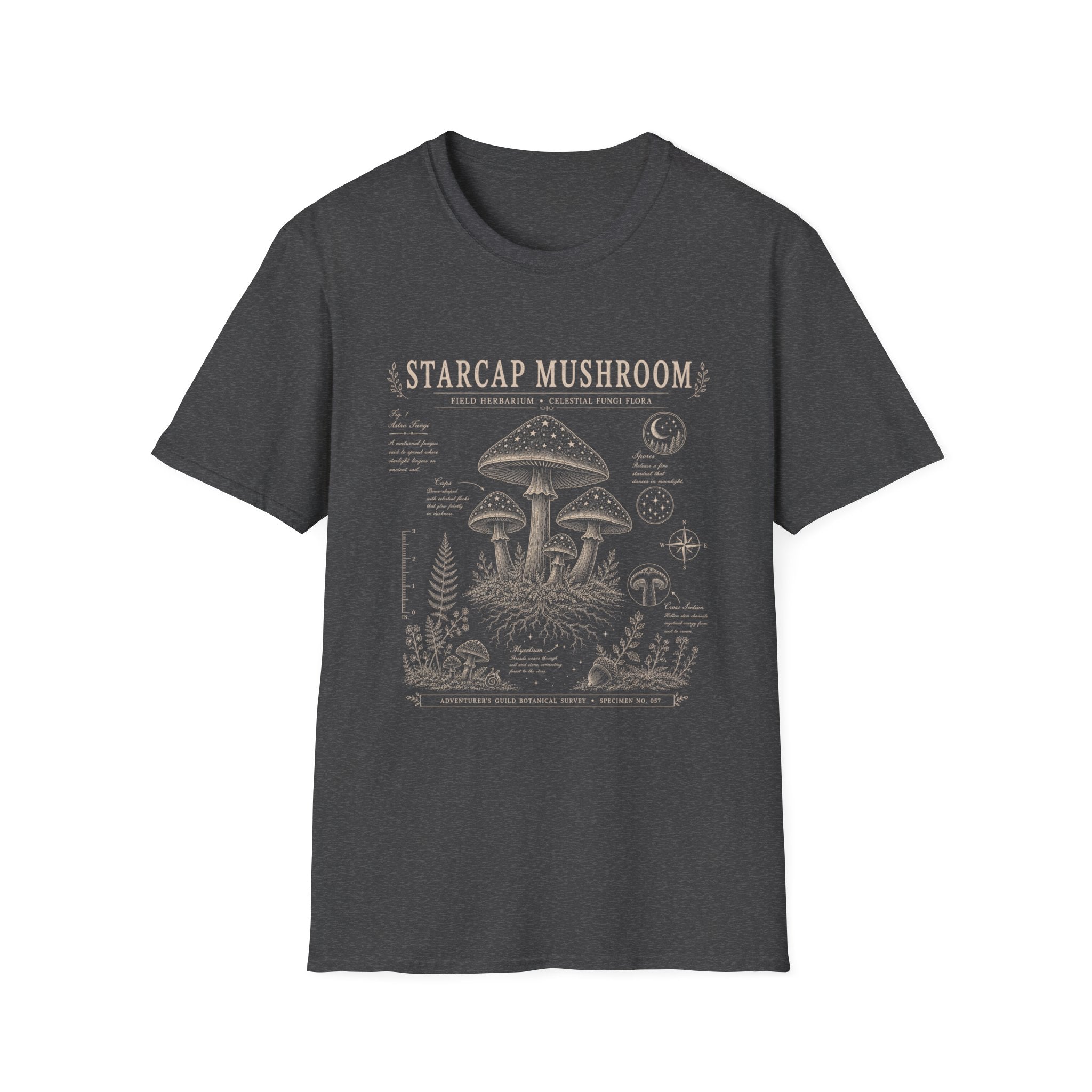 Starcap Mushroom Herbarium Plate T-Shirt