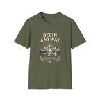 Begin Anyway Lantern & Mountains T-Shirt