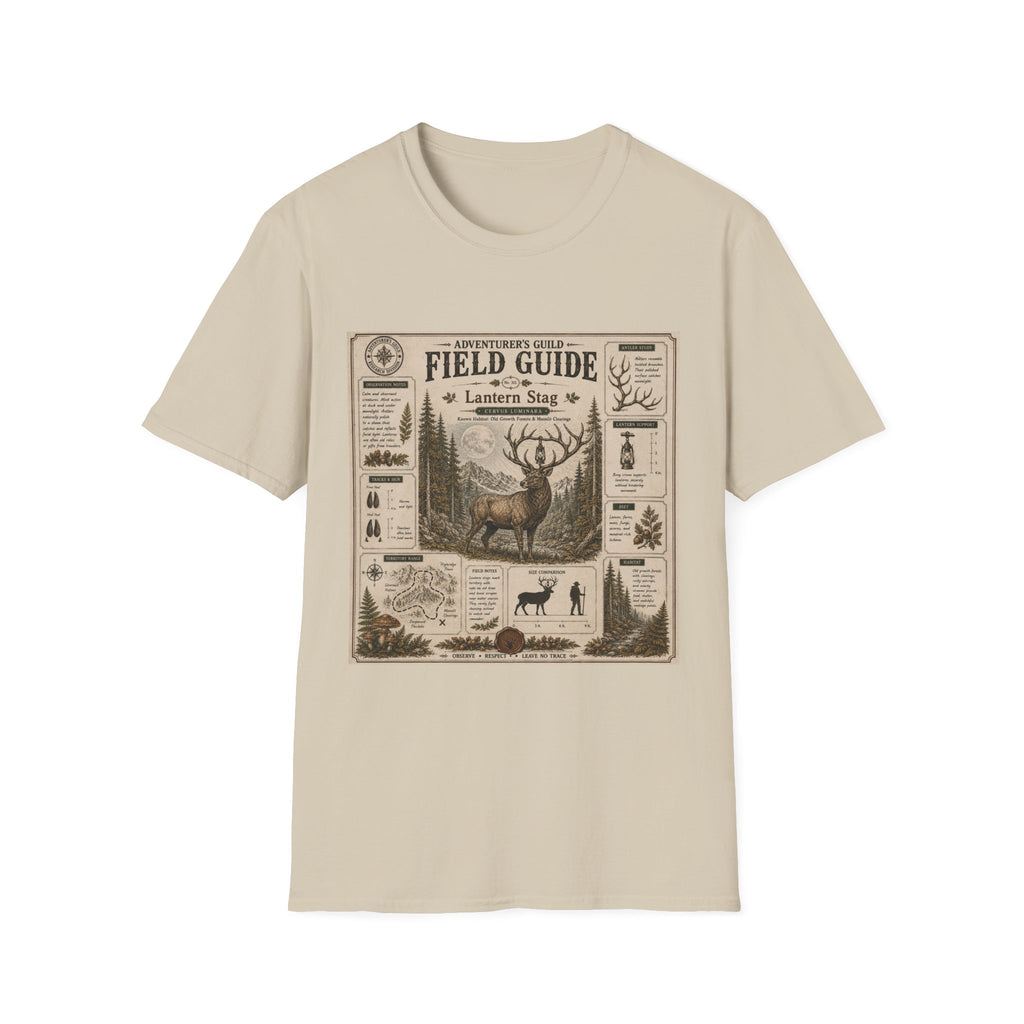 Lantern Stag Field Guide Poster T-Shirt
