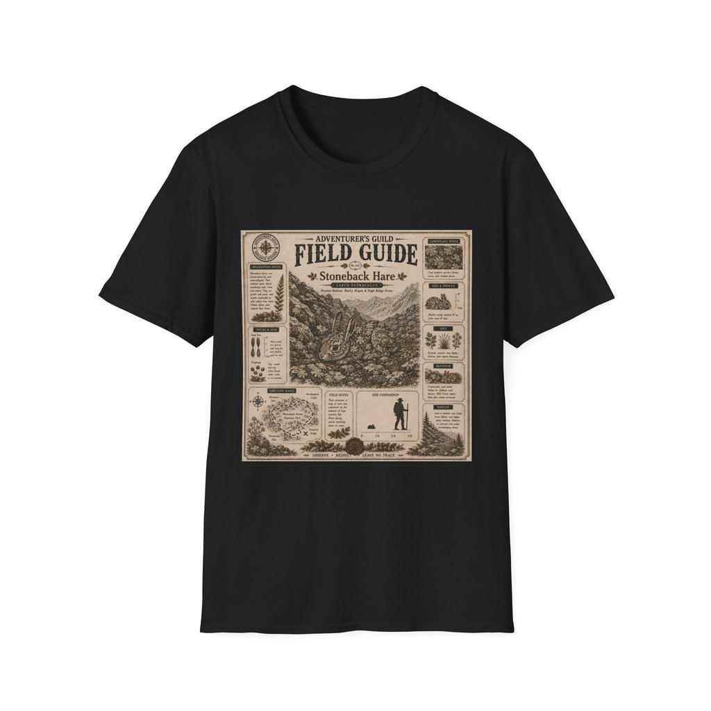 Stoneback Hare Field Guide Poster T-Shirt