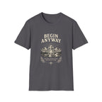 Begin Anyway Lantern & Mountains T-Shirt