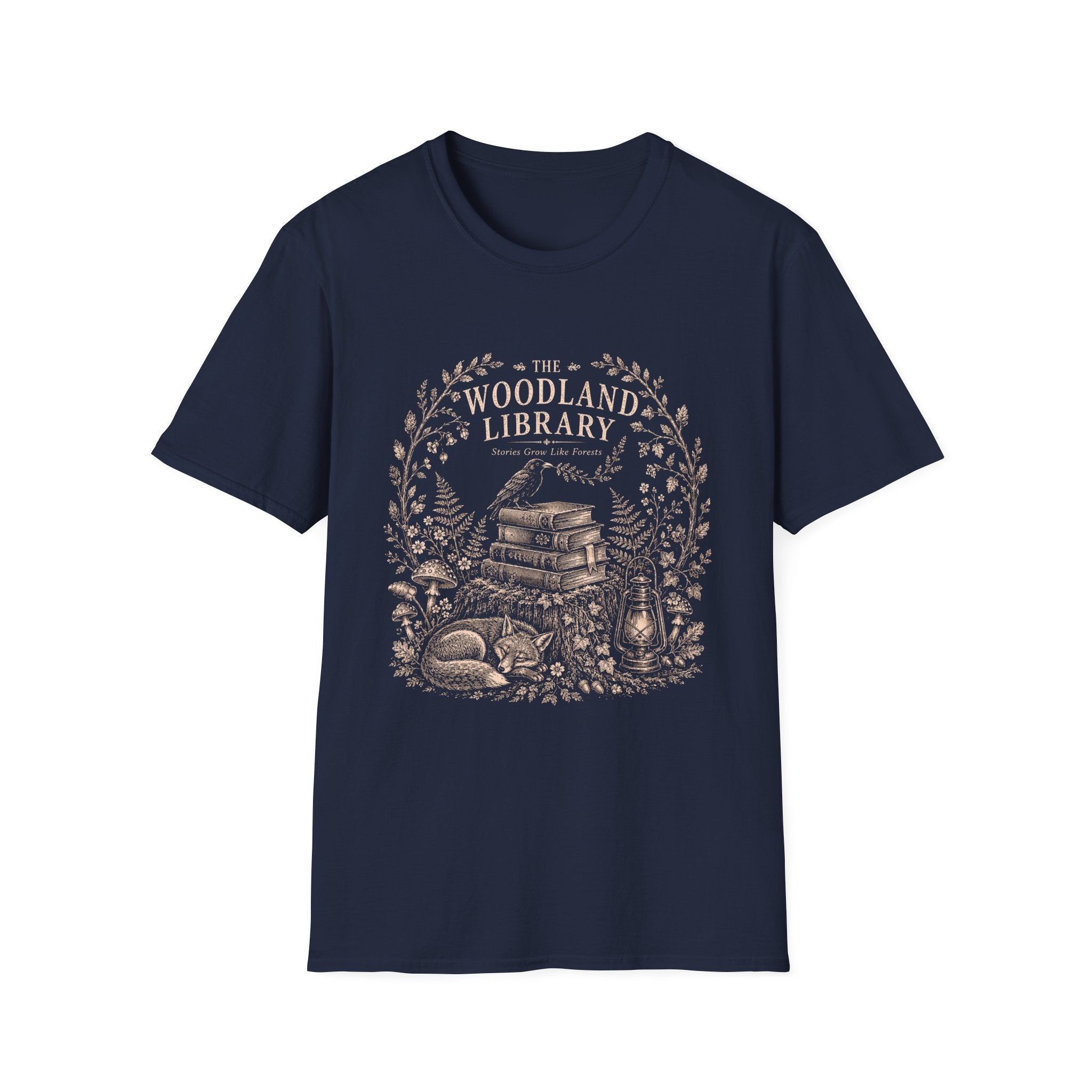 Woodland Library Engraving T-Shirt