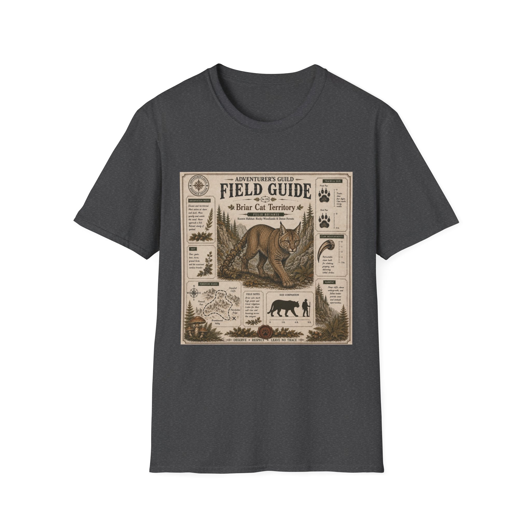 Briar Cat Field Guide Poster T-Shirt