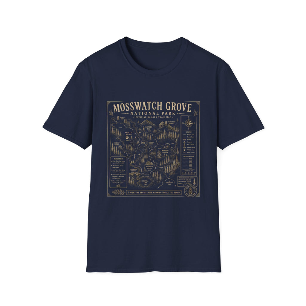 Mosswatch Grove Vintage Trail Map T-Shirt