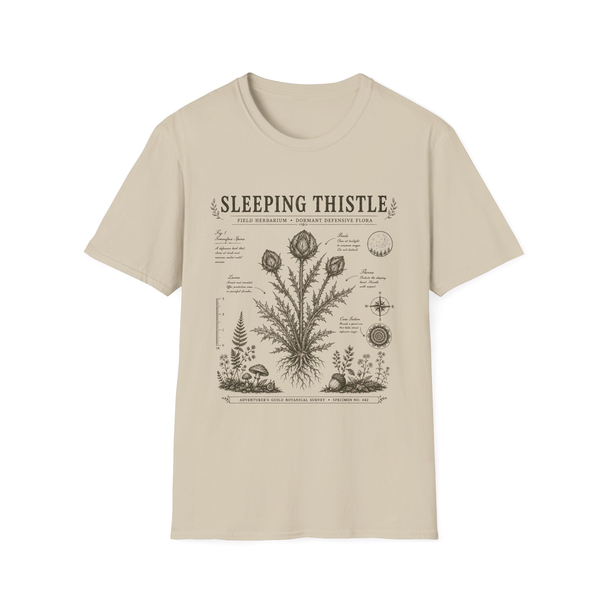 Sleeping Thistle Herbarium Plate T-Shirt