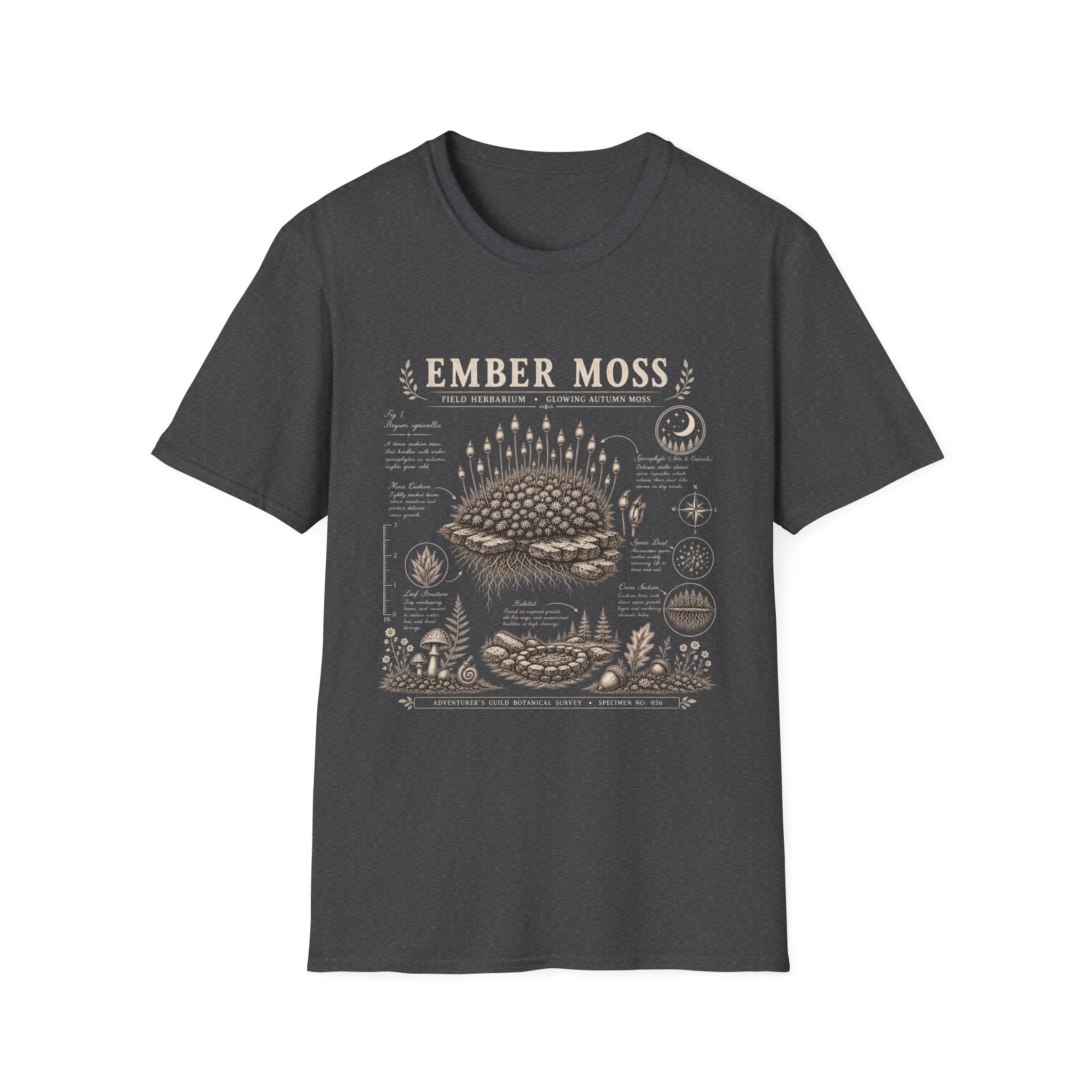 Ember Moss Herbarium Plate T-Shirt