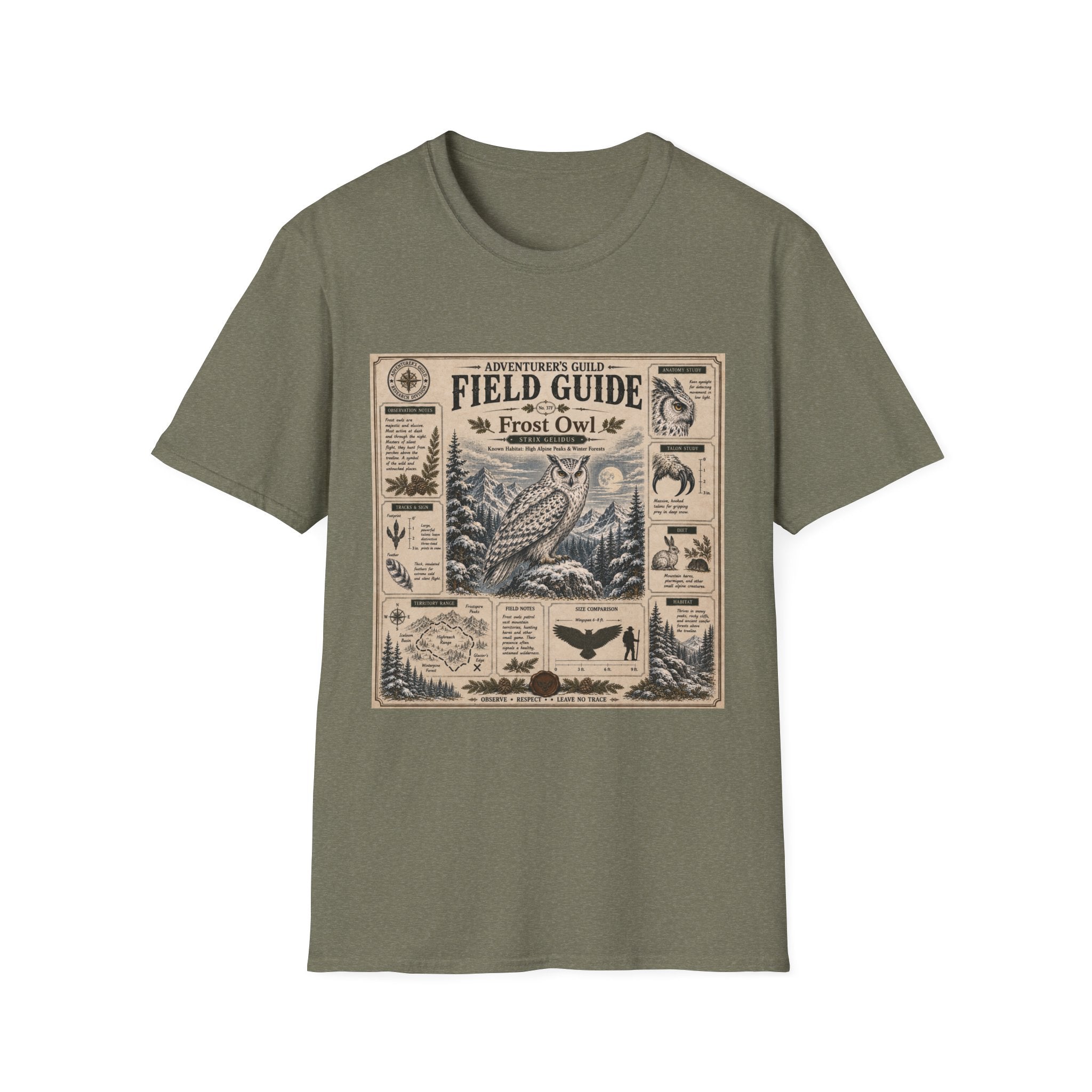 Frost Owl Field Guide Poster T-Shirt
