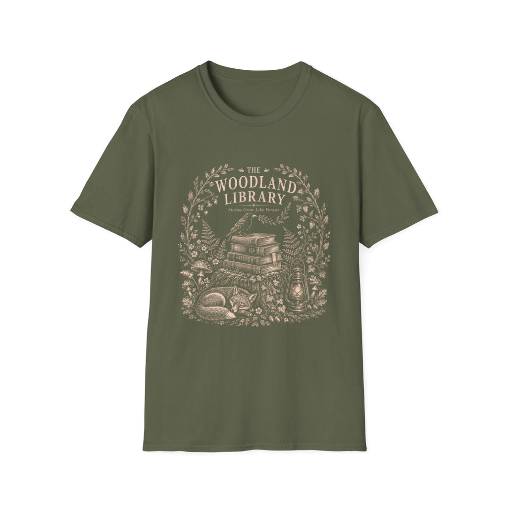 Woodland Library Engraving T-Shirt