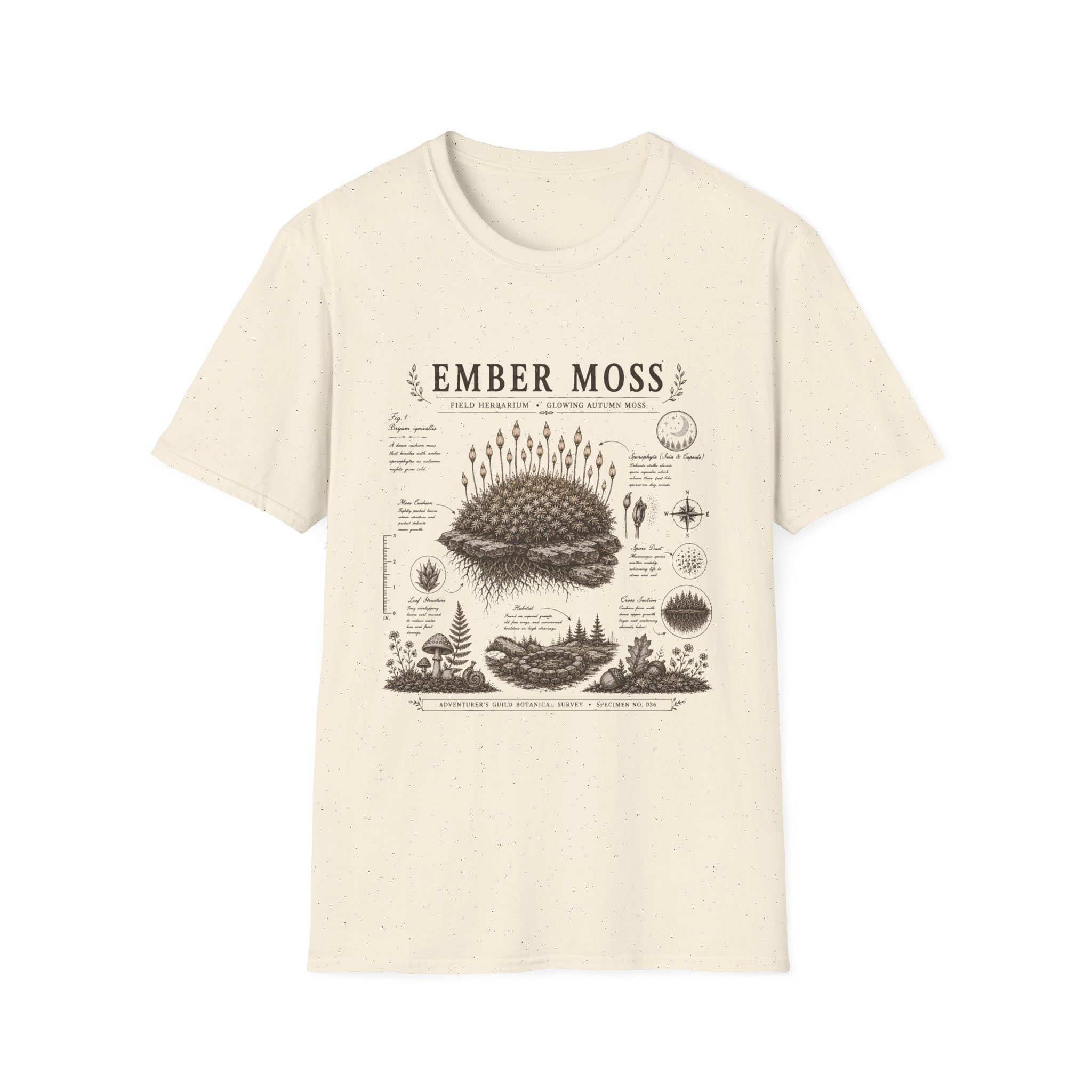 Ember Moss Herbarium Plate T-Shirt