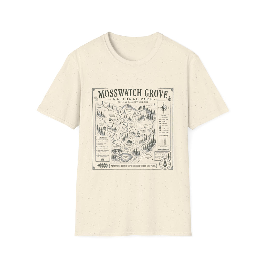 Mosswatch Grove Vintage Trail Map T-Shirt