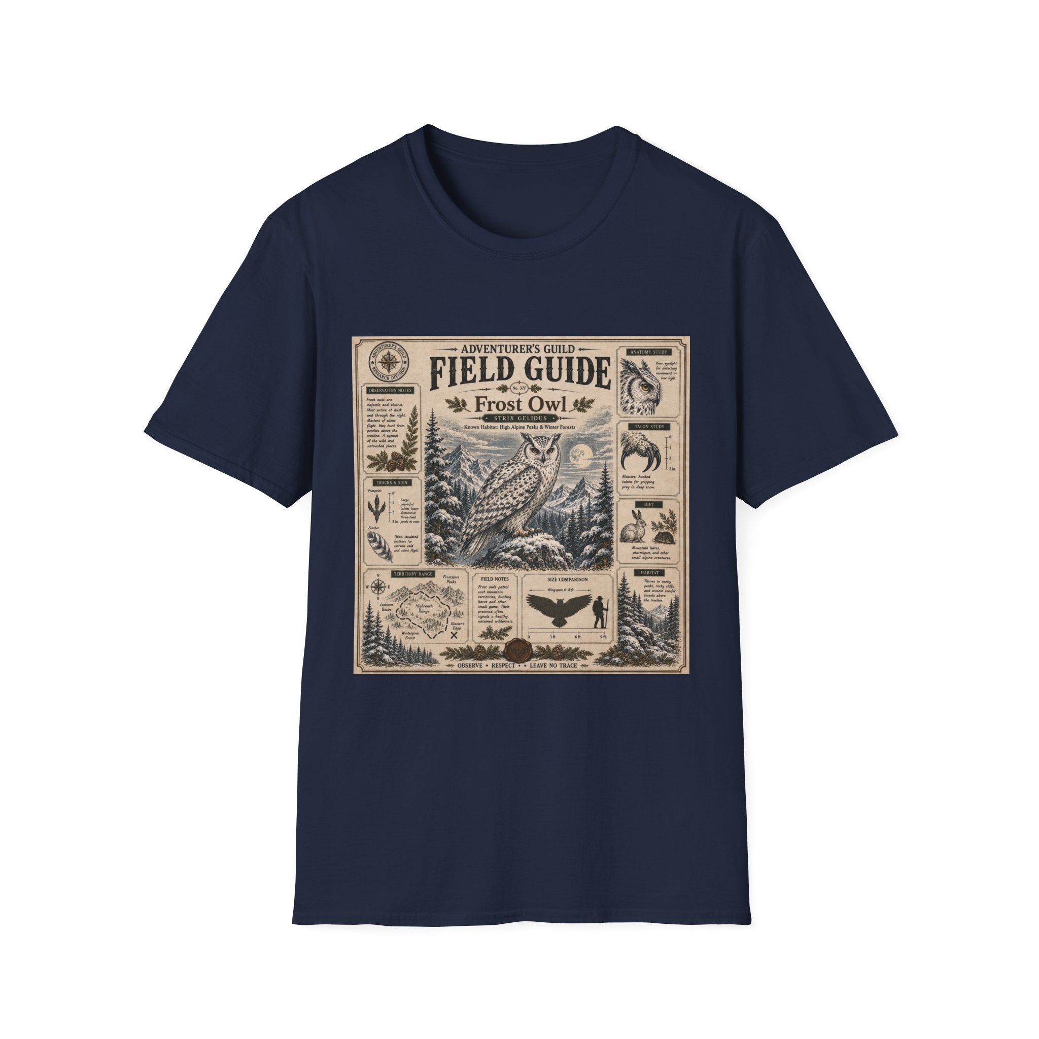 Frost Owl Field Guide Poster T-Shirt