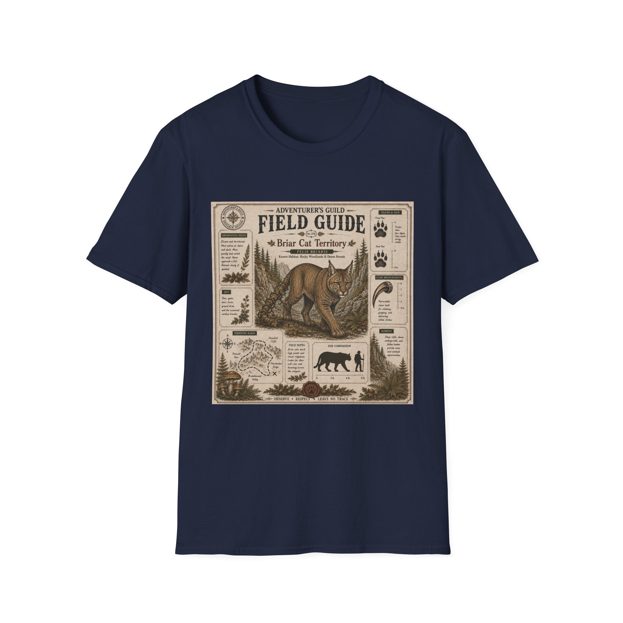Briar Cat Field Guide Poster T-Shirt