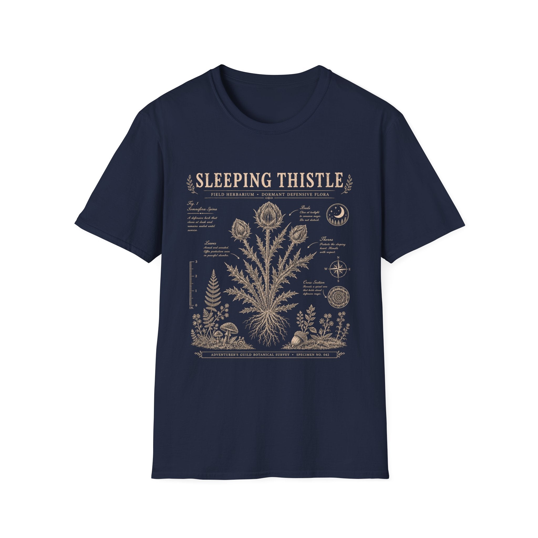 Sleeping Thistle Herbarium Plate T-Shirt