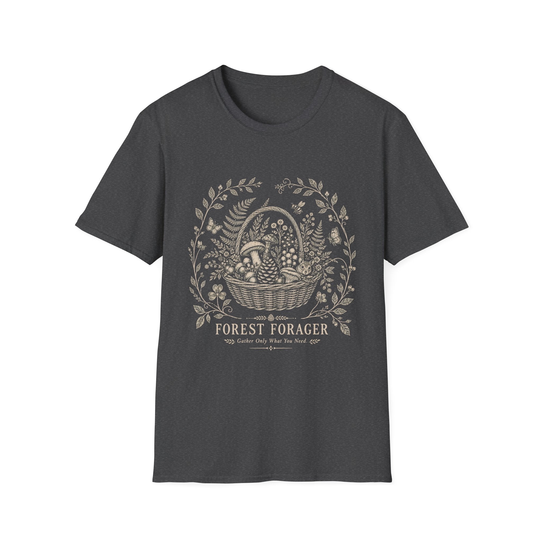 Forest Forager Botanical Emblem T-Shirt