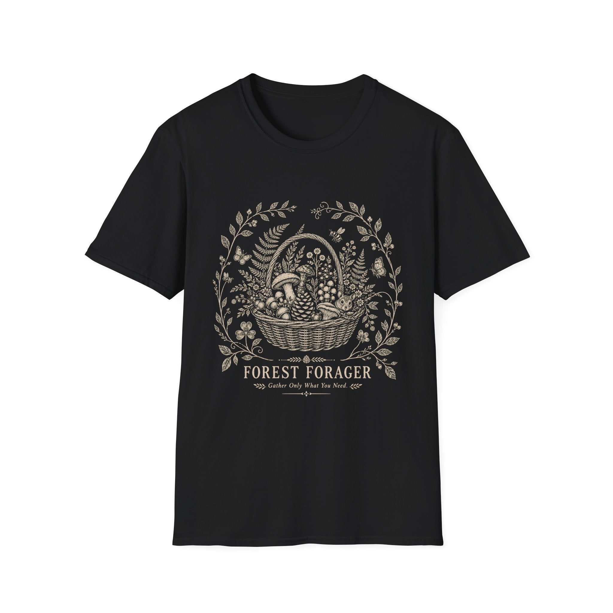 Forest Forager Botanical Emblem T-Shirt