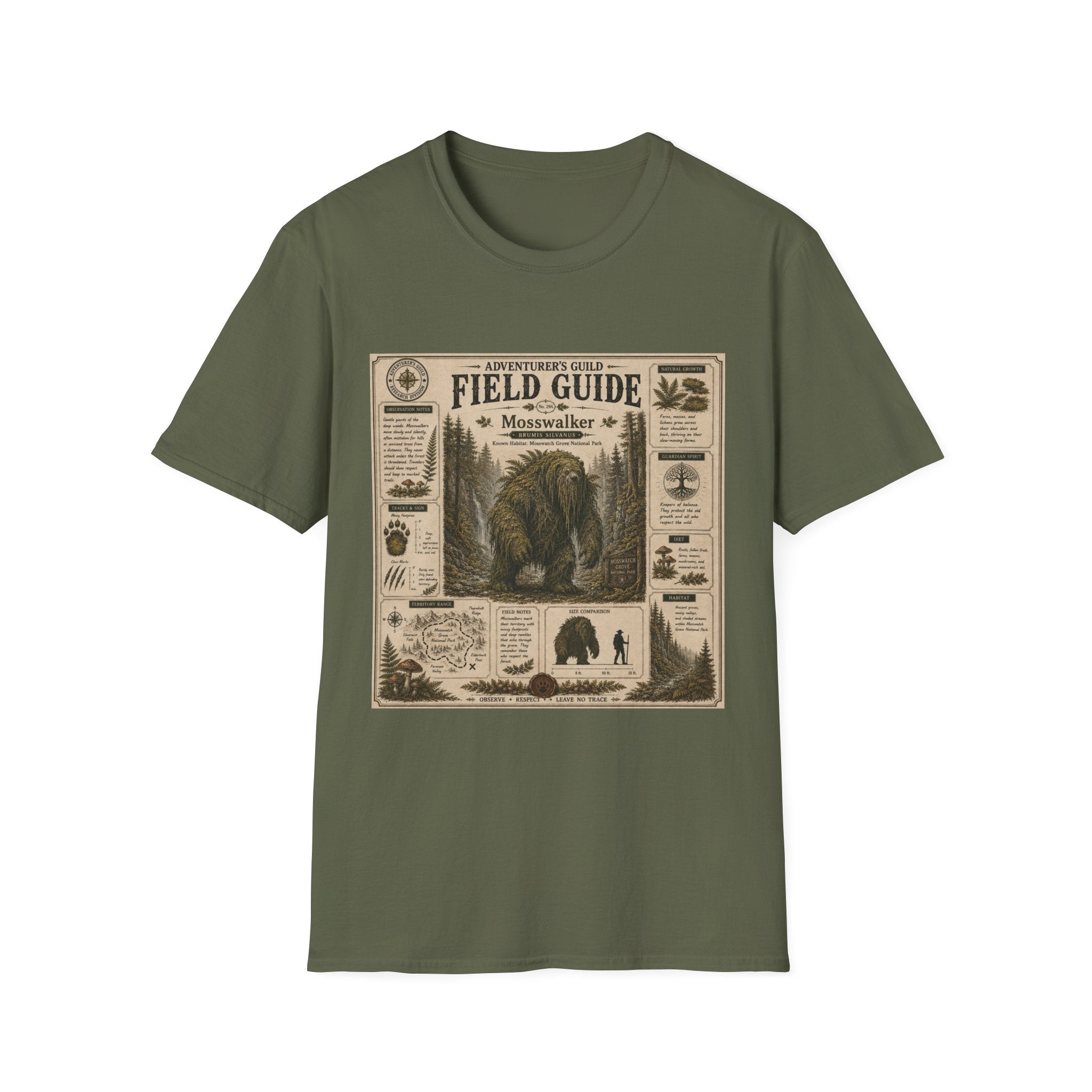 Mosswalker Field Guide Poster T-Shirt