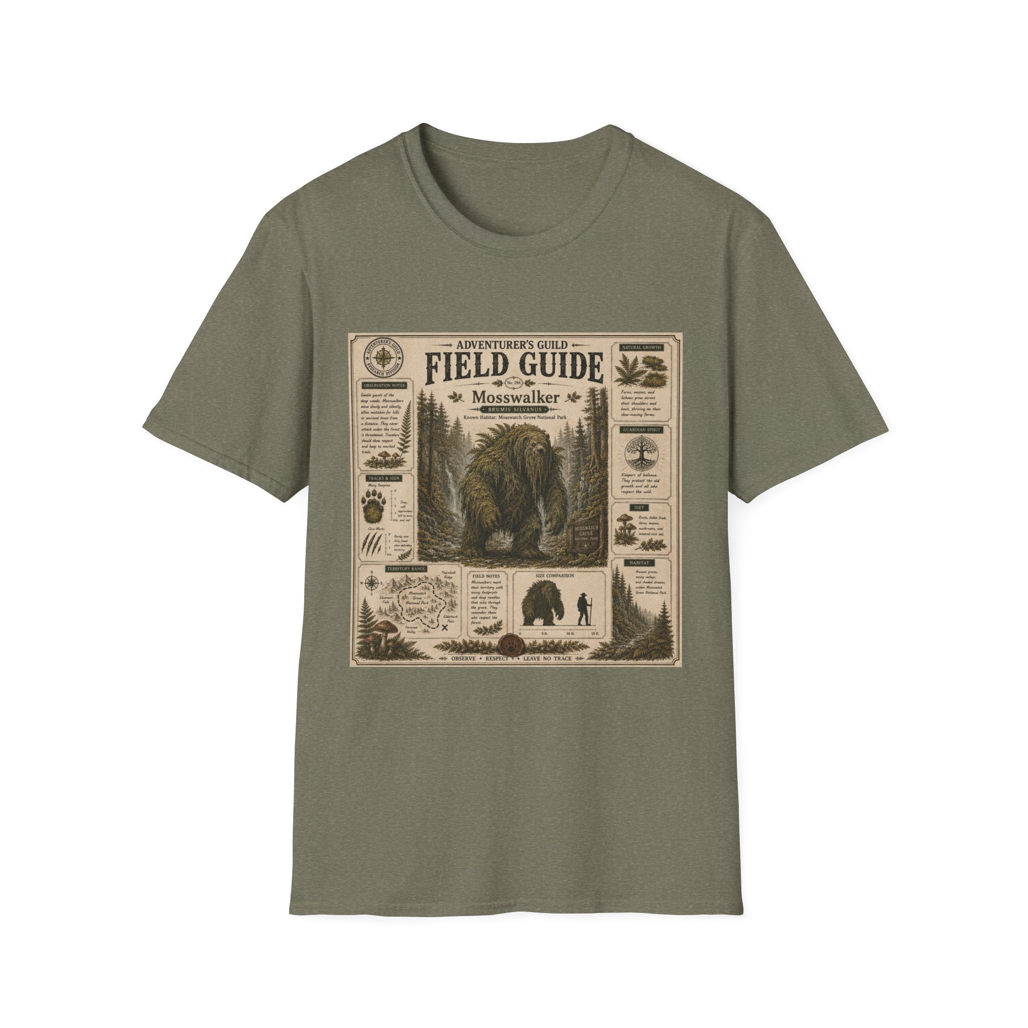 Mosswalker Field Guide Poster T-Shirt