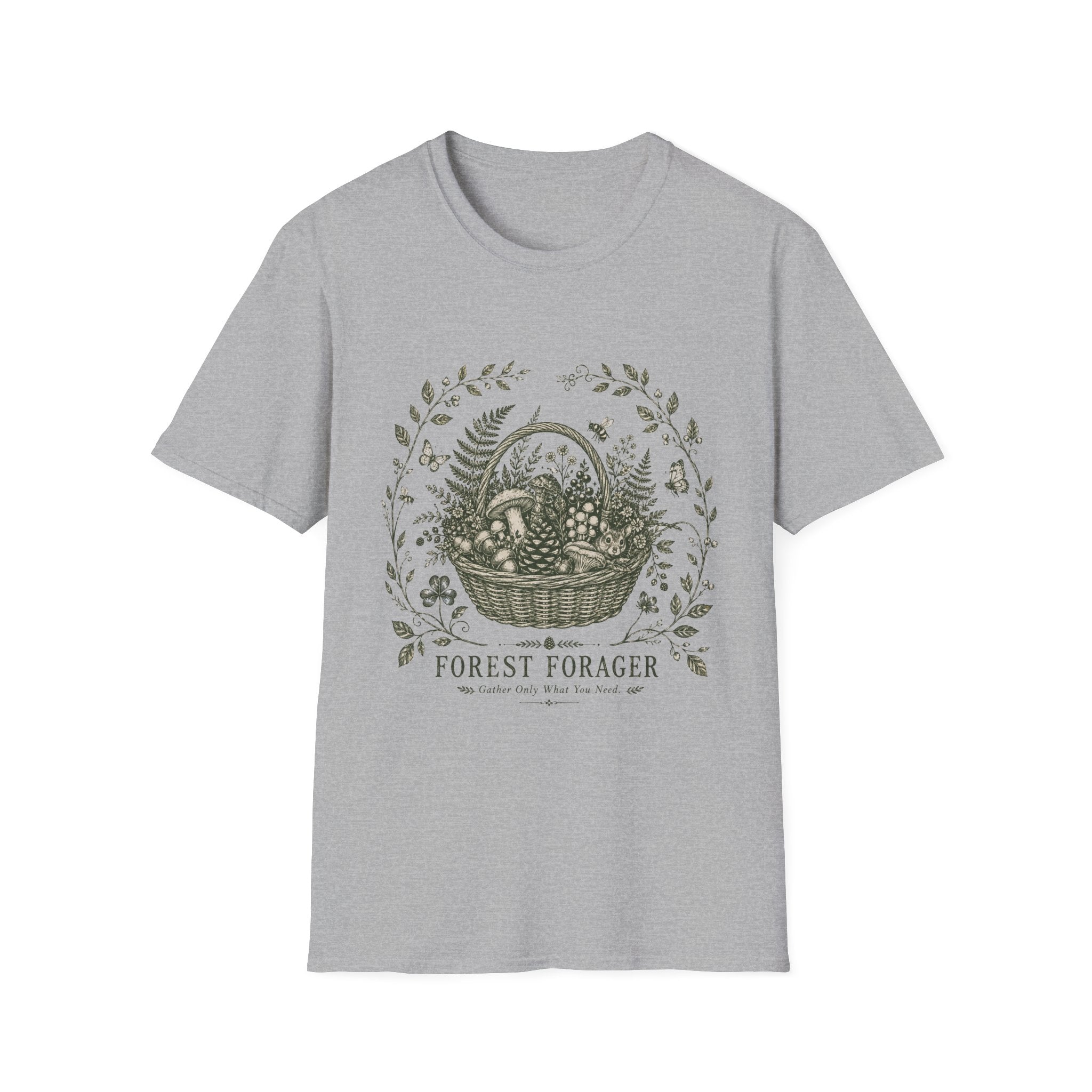 Forest Forager Botanical Emblem T-Shirt