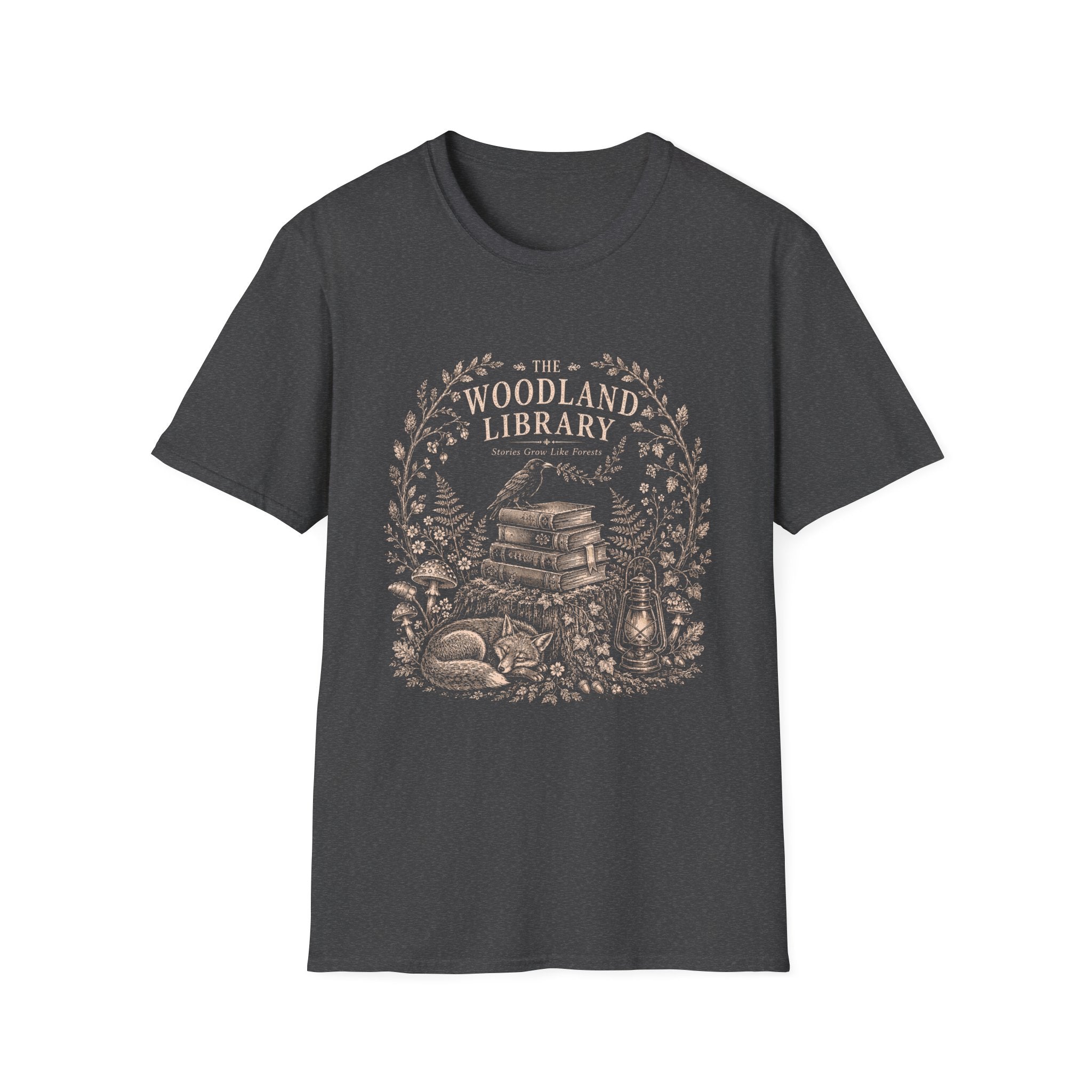 Woodland Library Engraving T-Shirt