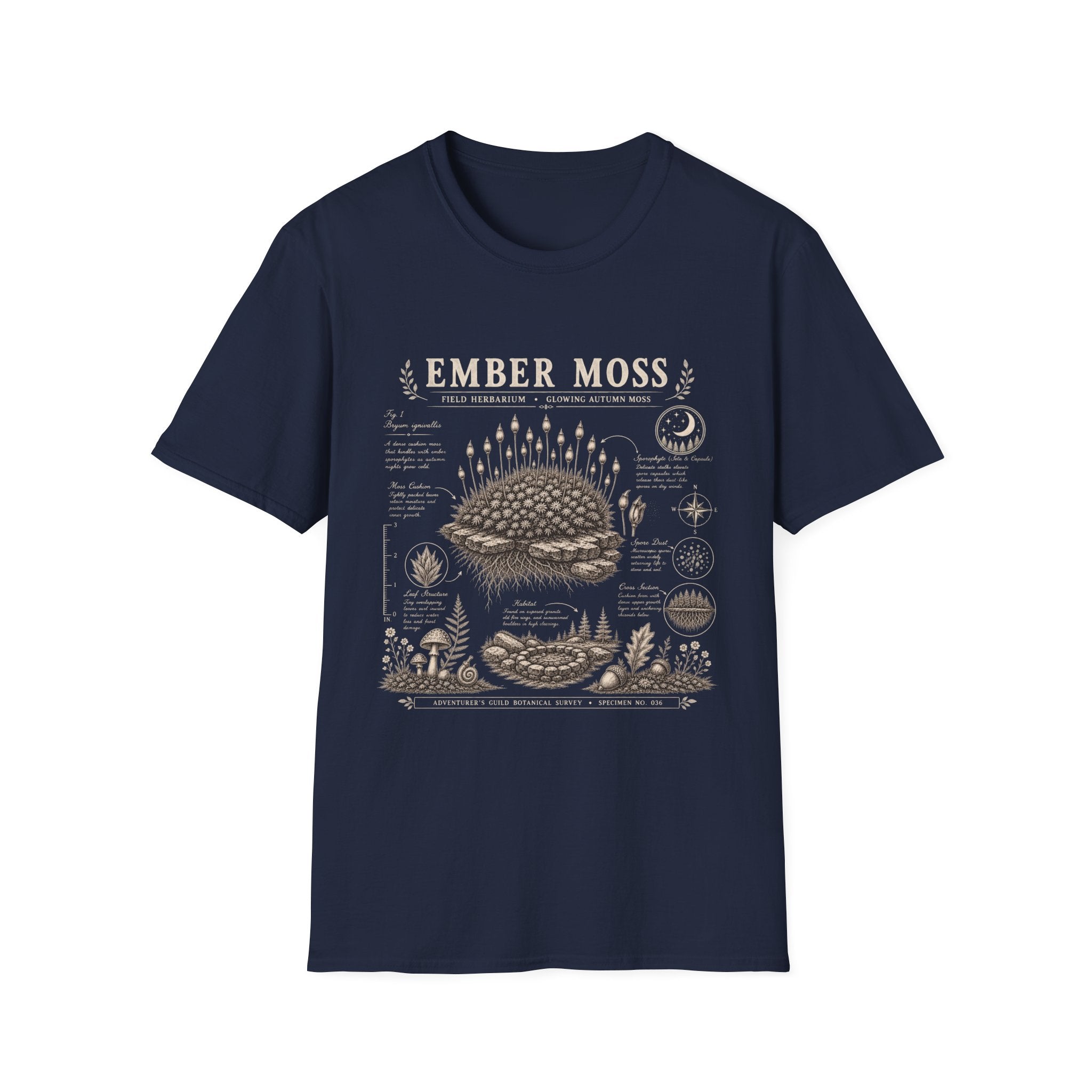 Ember Moss Herbarium Plate T-Shirt