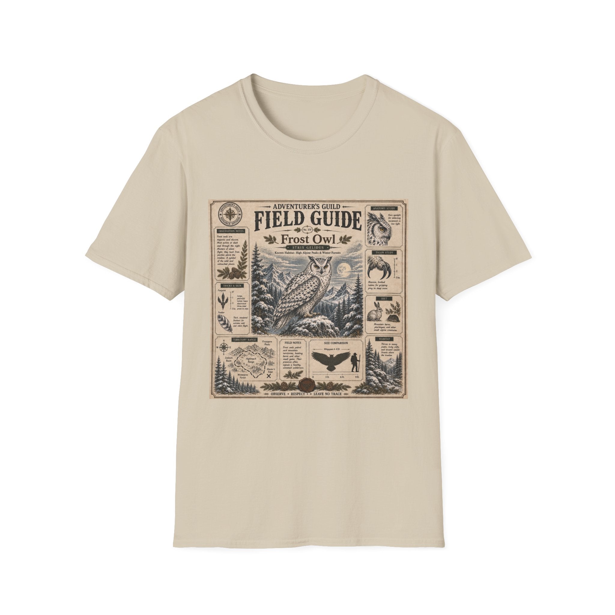 Frost Owl Field Guide Poster T-Shirt