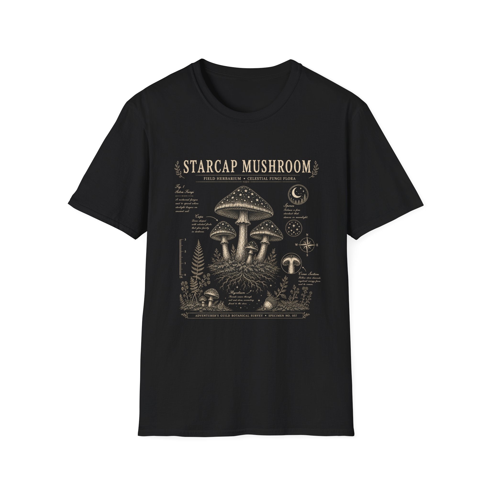 Starcap Mushroom Herbarium Plate T-Shirt