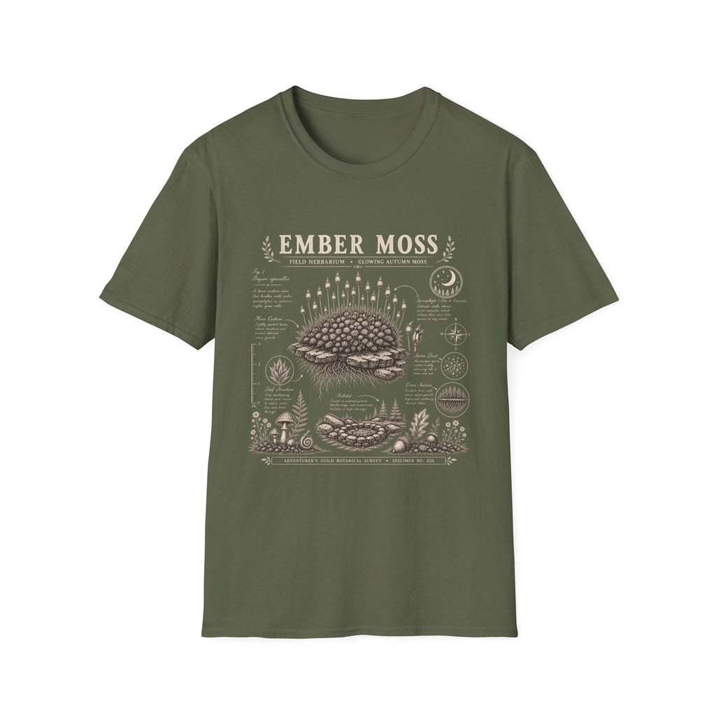 Ember Moss Herbarium Plate T-Shirt